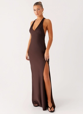 Angie Maxi Dress - Chocolate Evening Vibe