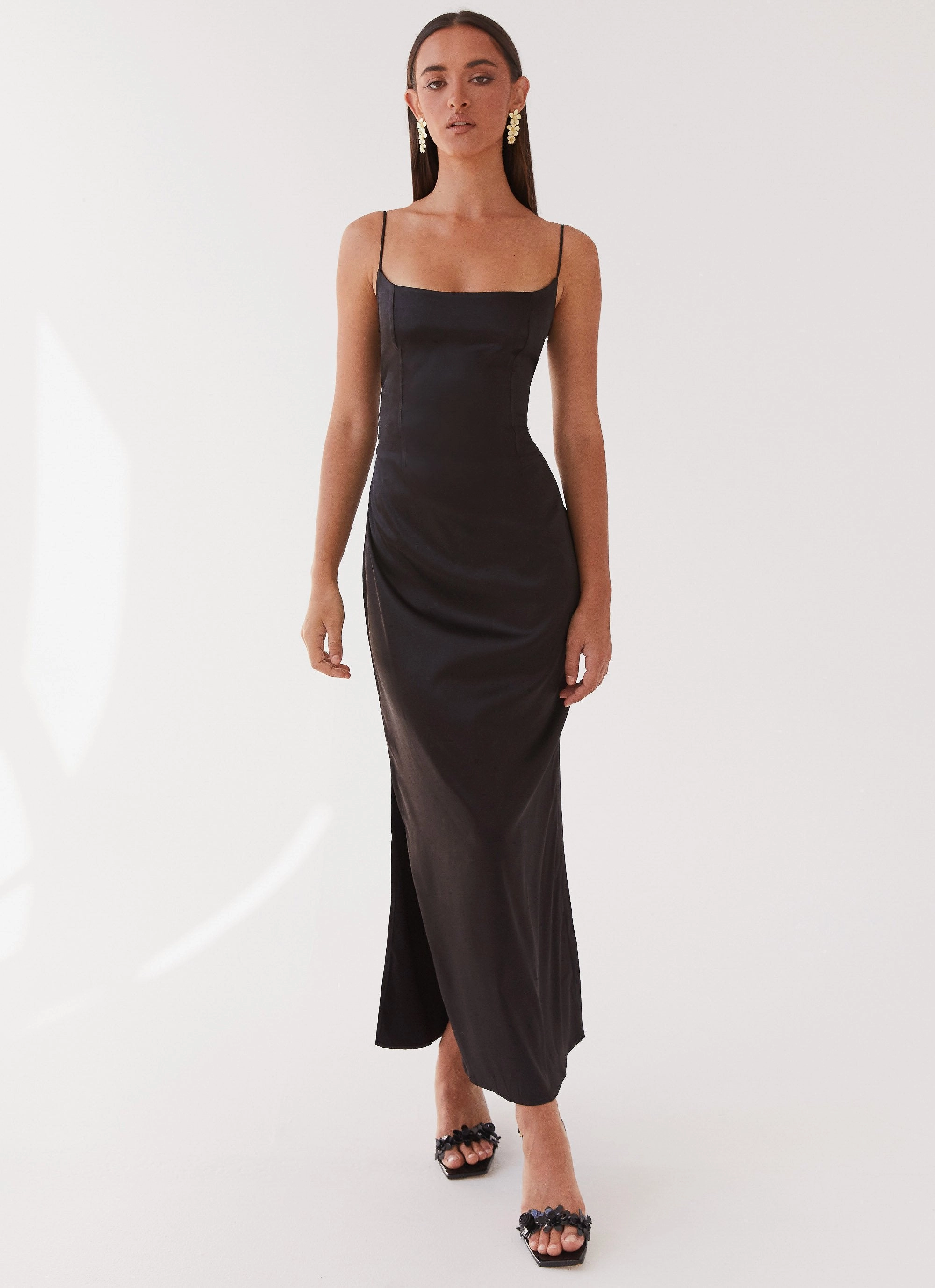 Delicate Finish Close To You Maxi Dress - Black