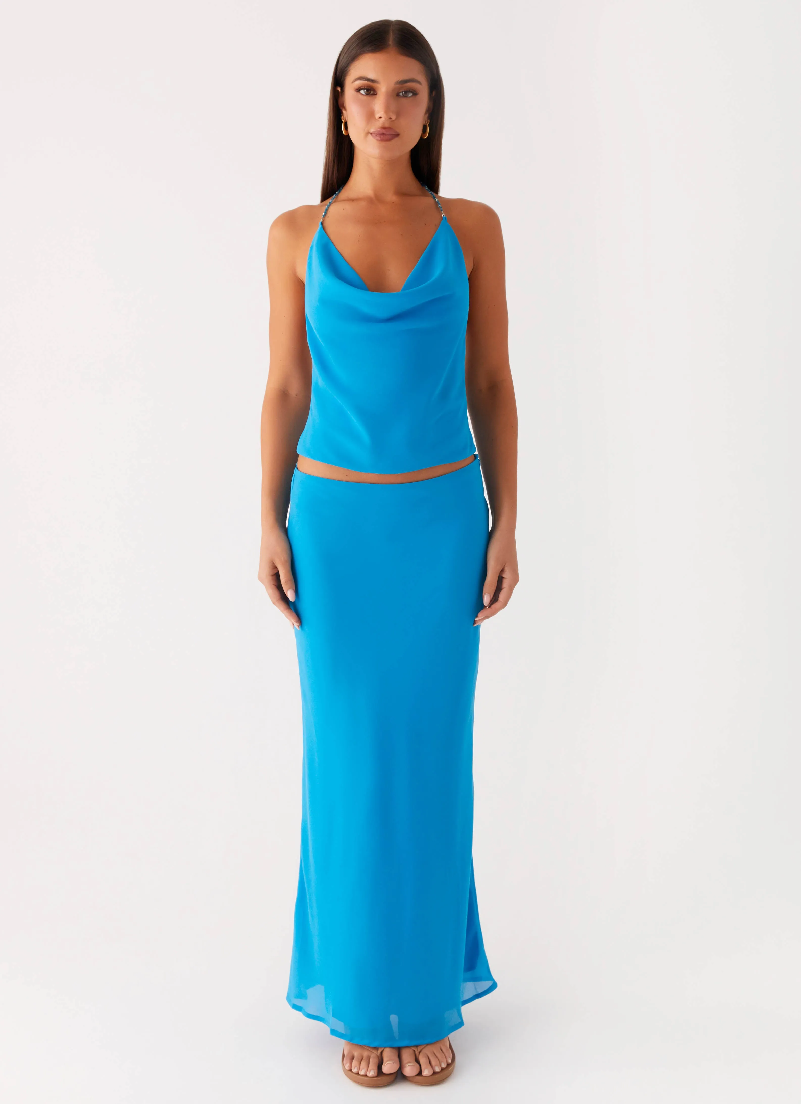 Summer Style FasteningHood Another Life Halter Top - Turquoise