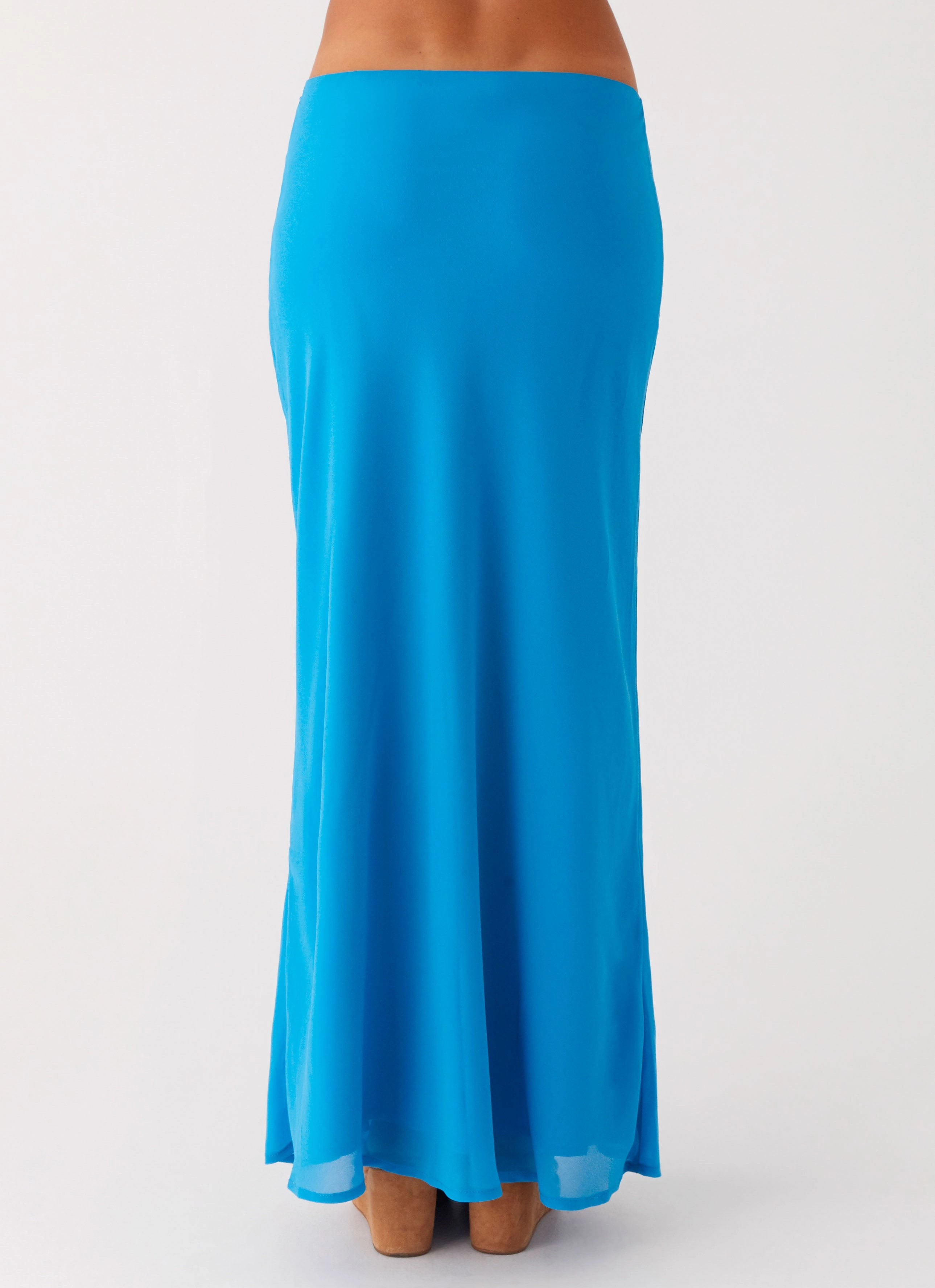 Another Life Chiffon Maxi Skirt - Turquoise StaticResistantMaterial Flexible shape