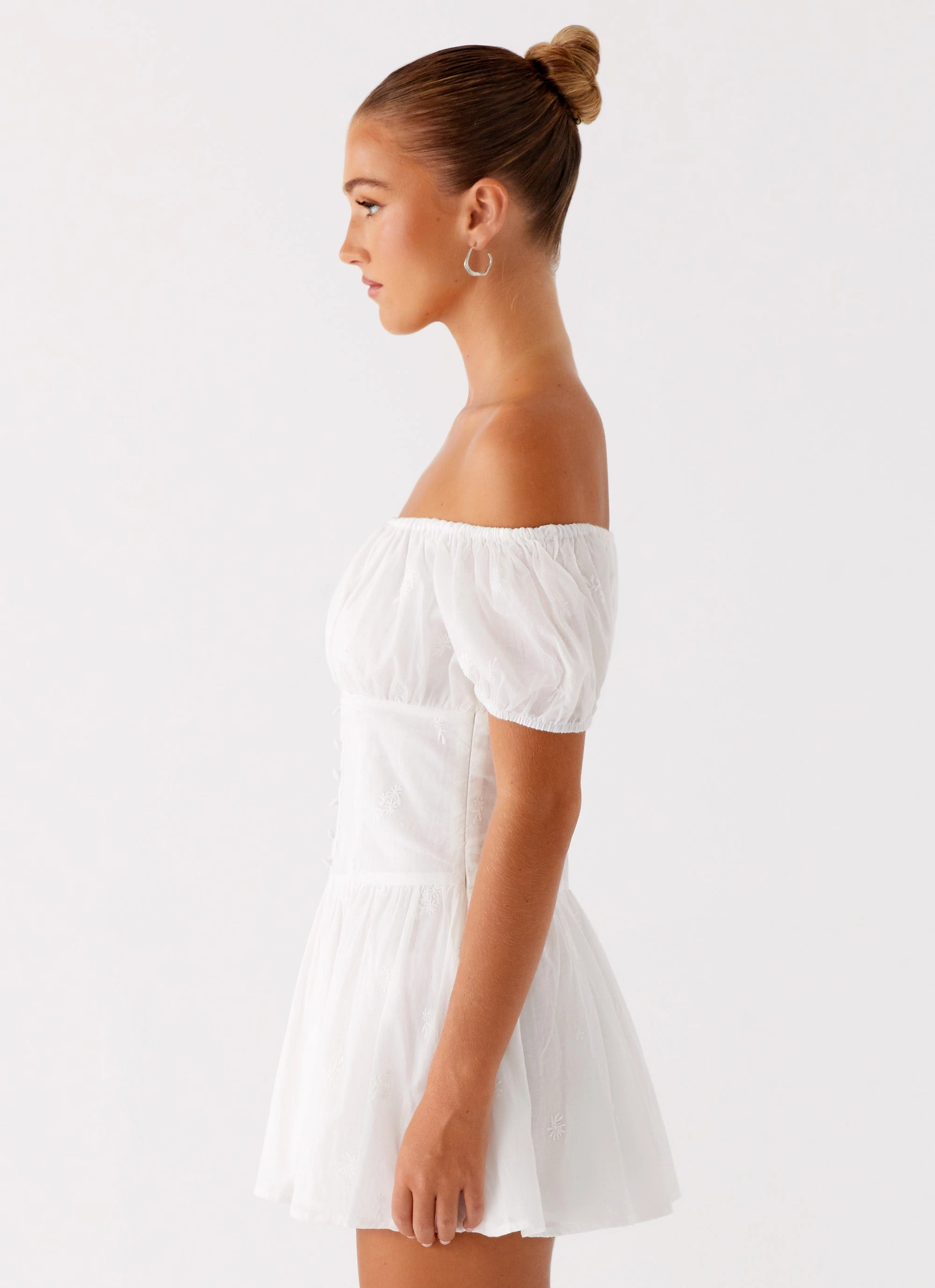 Polished Layer Anthem Mini Dress - Ivory