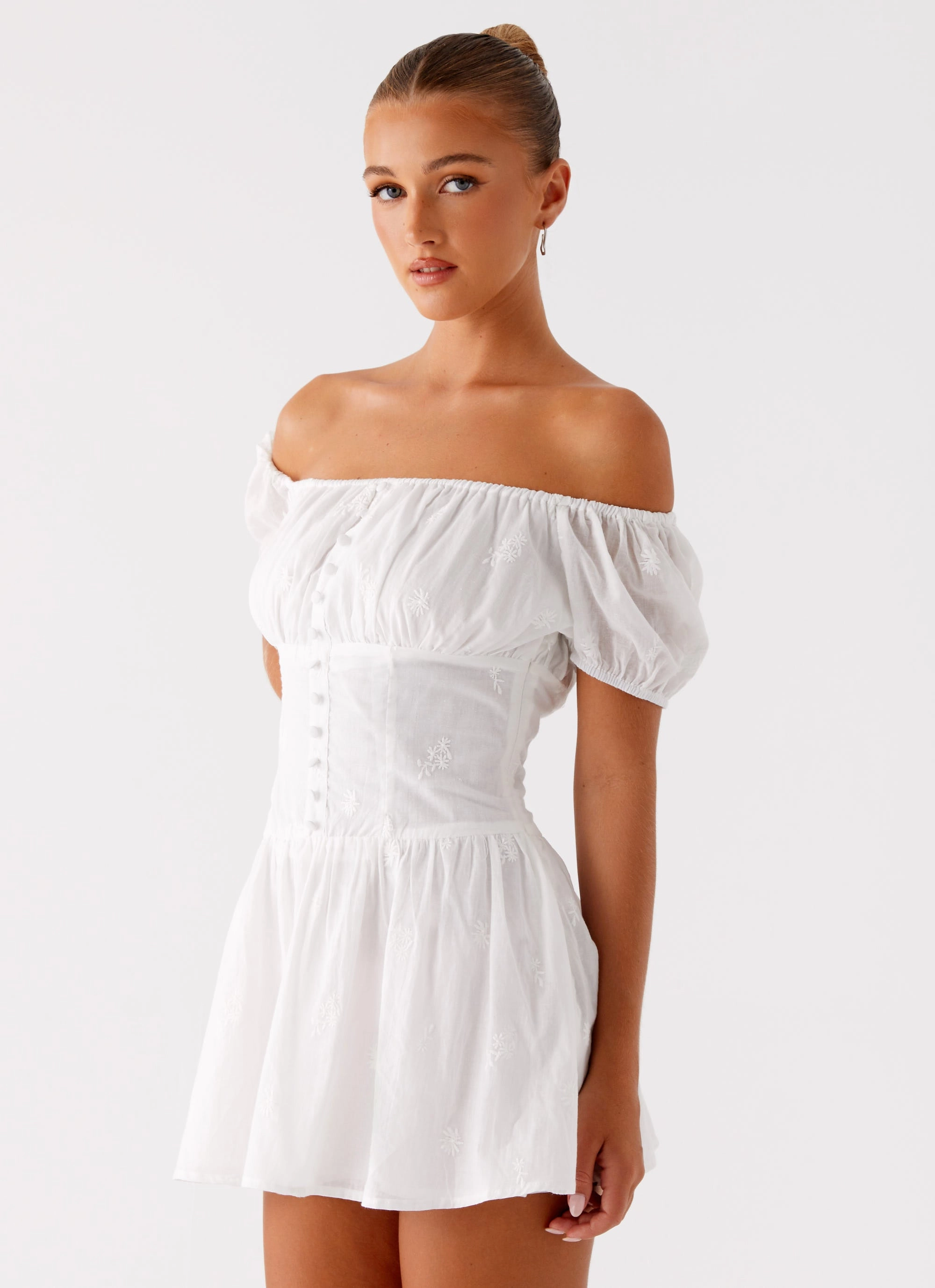 Anthem Mini Dress - Ivory Soft Volume Cozy Balance