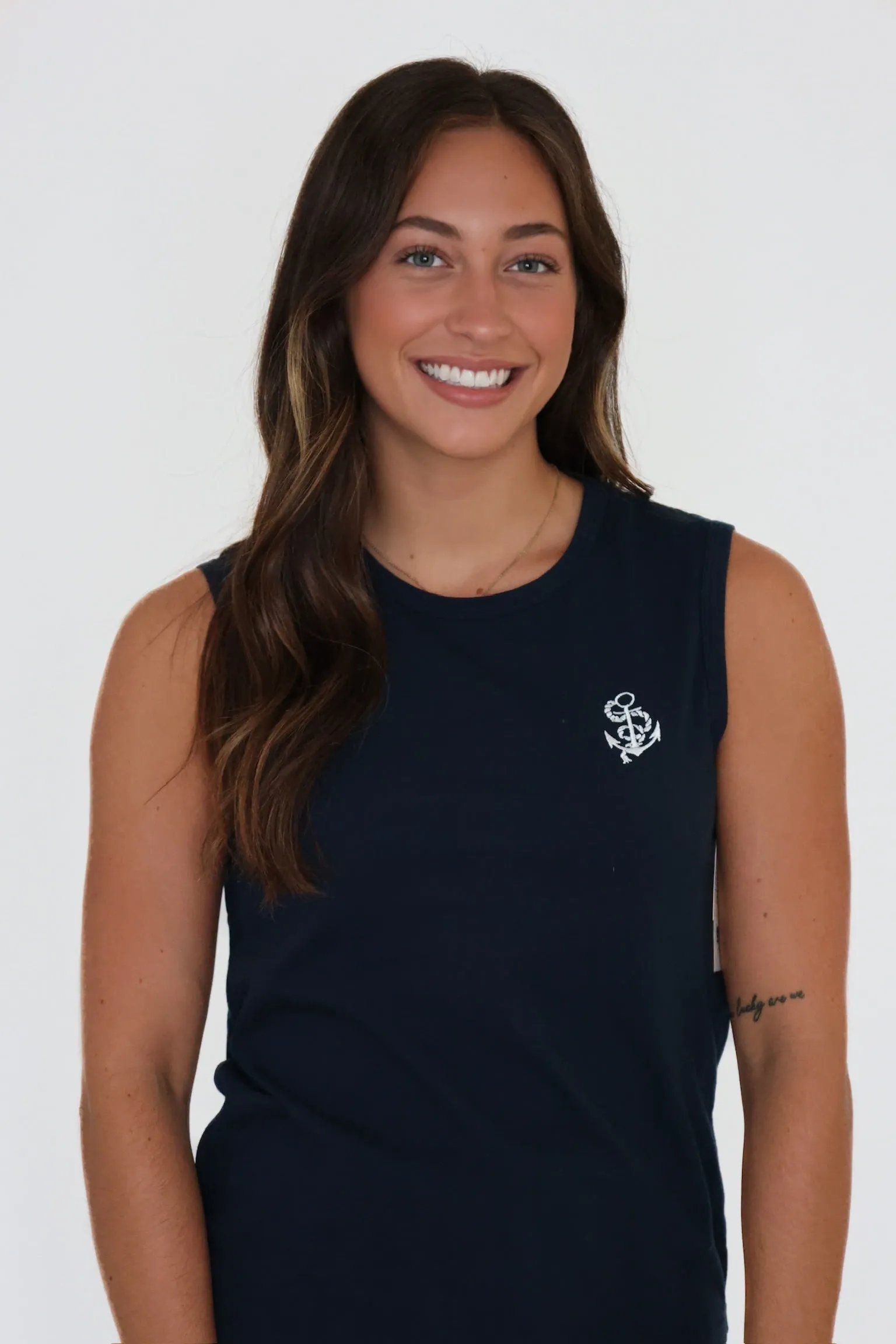 Seamless Construction Design Anchor Muscle Tank - Eclipse (FINAL SALE)