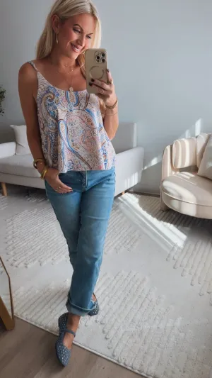 SweatGuard Lining Contrast Stitching Aria Cami Top