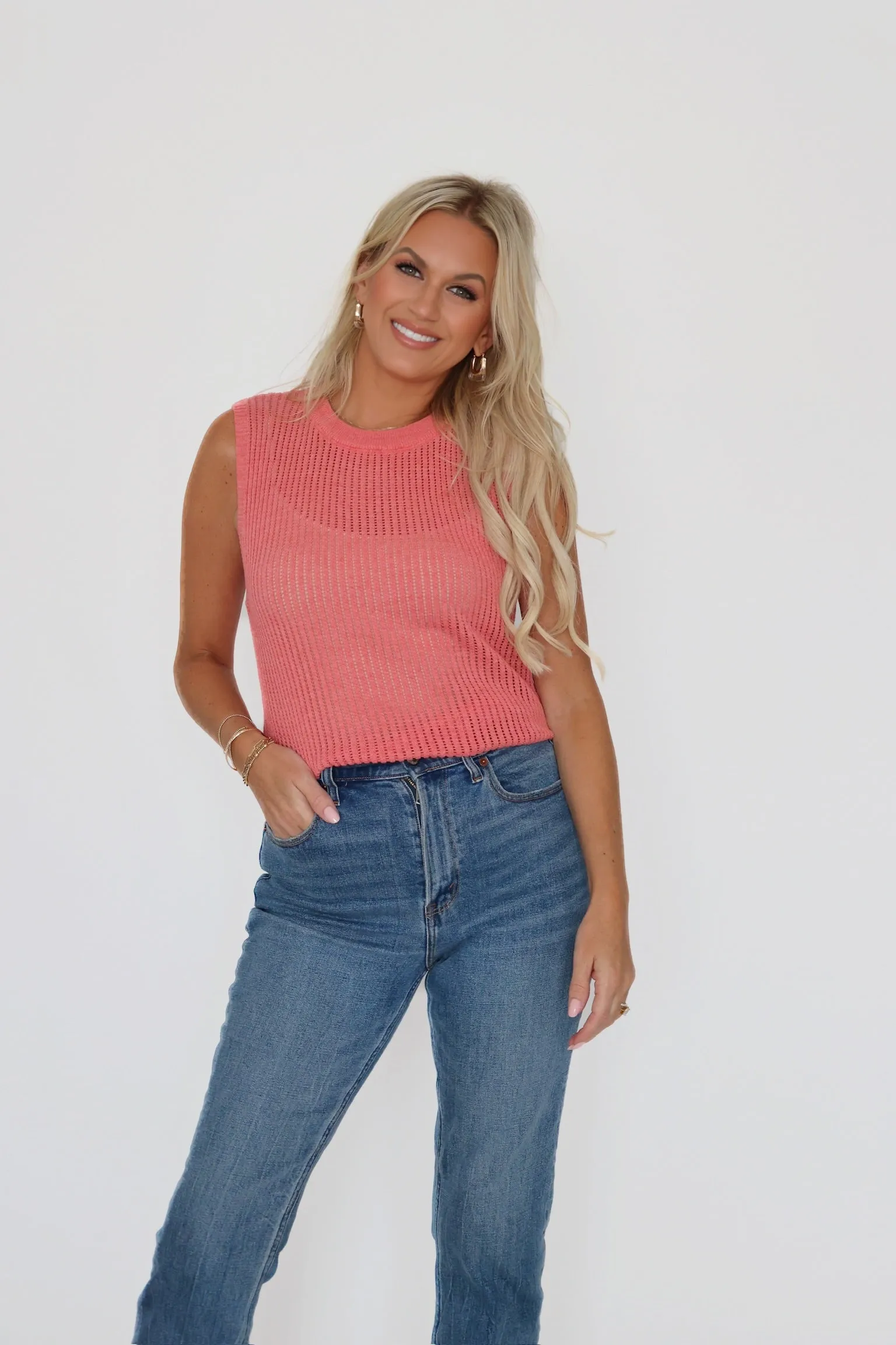 Flexible Hemline HiddenPocket Quest Knit Top
