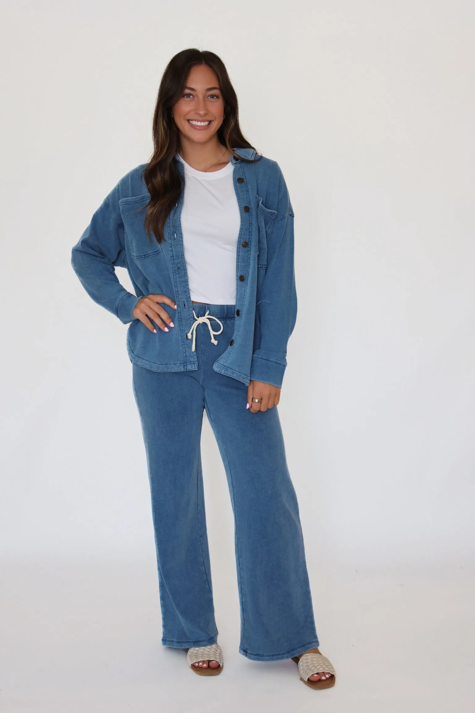 Easy Match Hunter Knit Denim Pant - Vintage Indigo