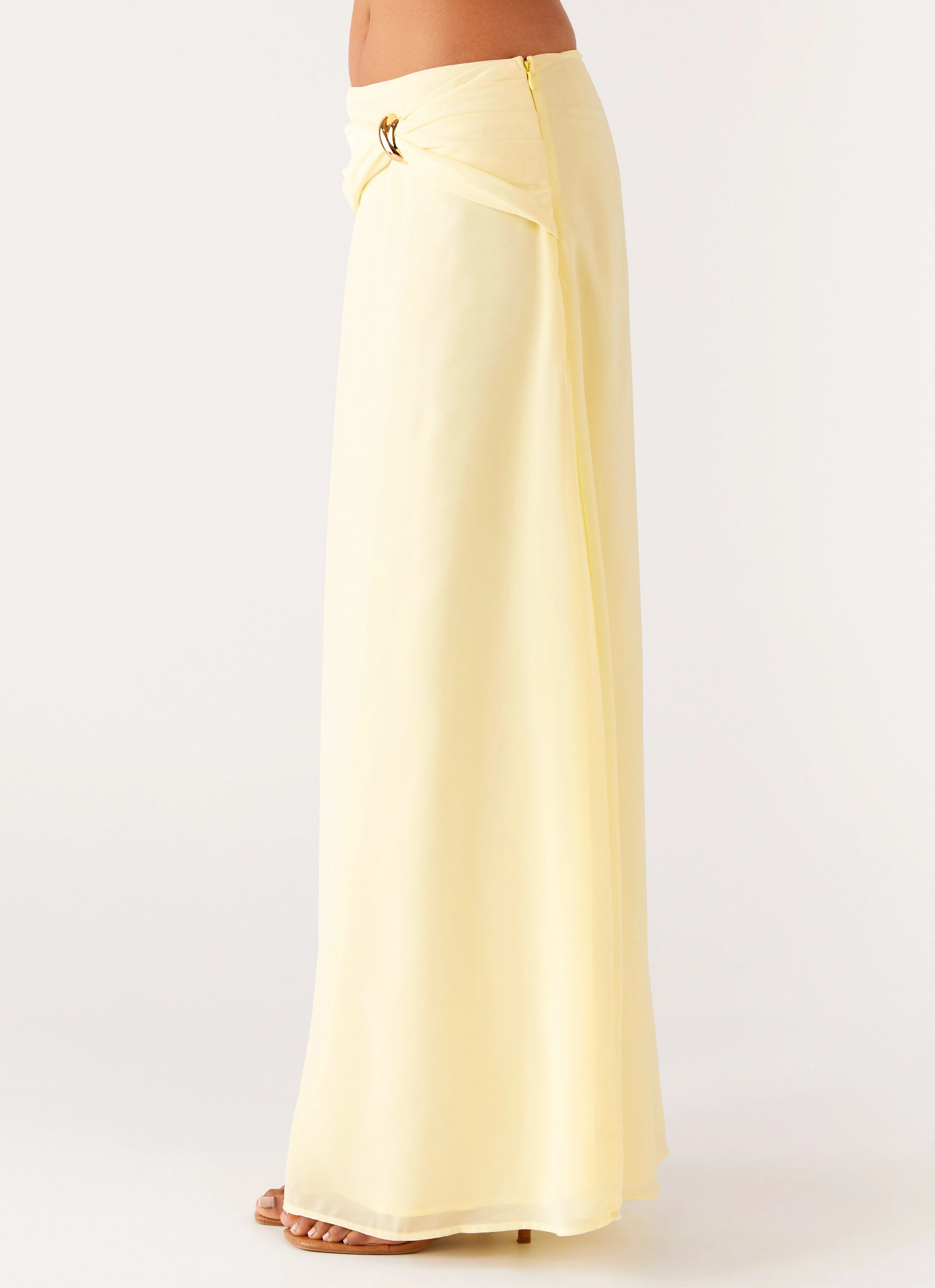 Anuhea Maxi Skirt - Yellow ErgonomicStitching Soft Brushed Lining