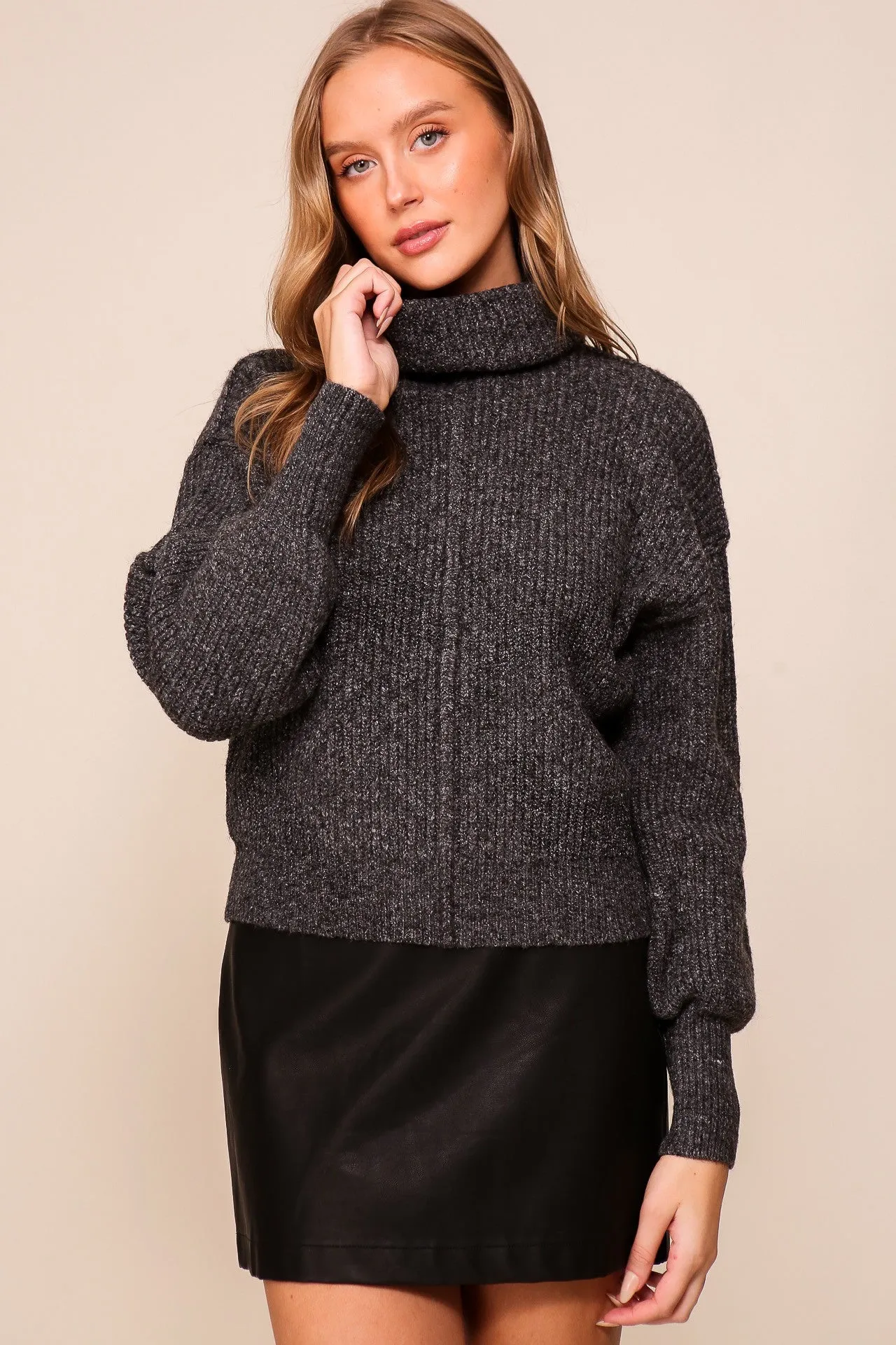 FlexibleLayeredConstruction Ariana Sweater- Black (FINAL SALE)
