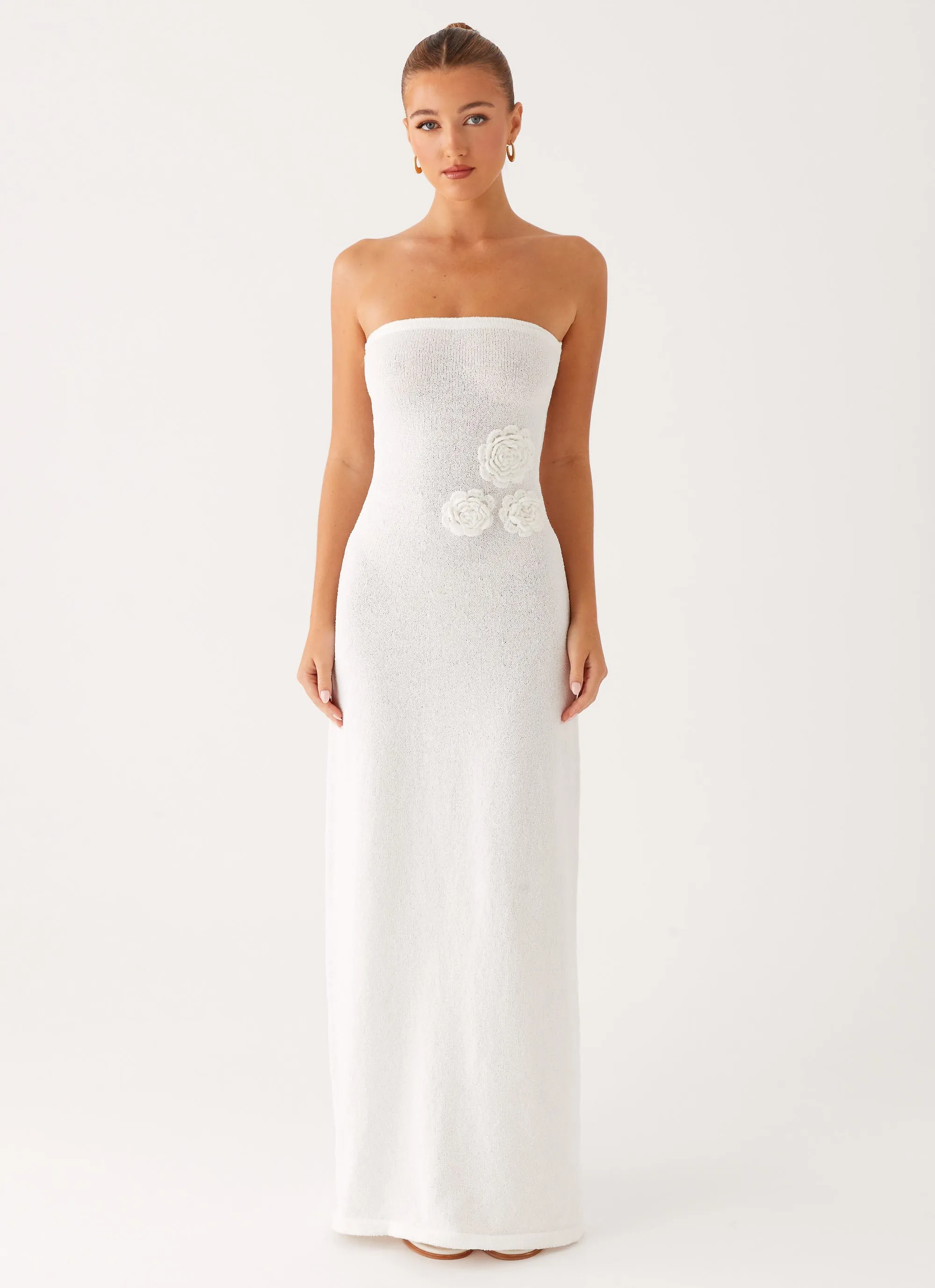 Natural Light Arli Strapless Maxi Dress - Ivory