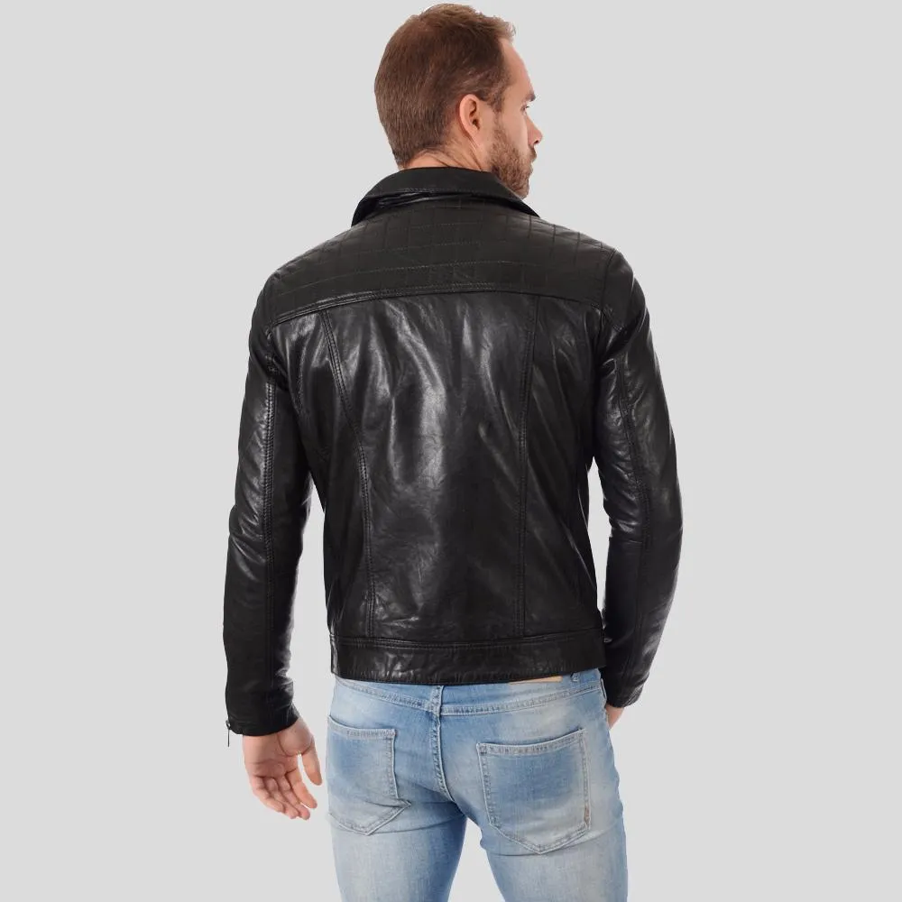 Arthur Black Biker Leather Jacket for Men