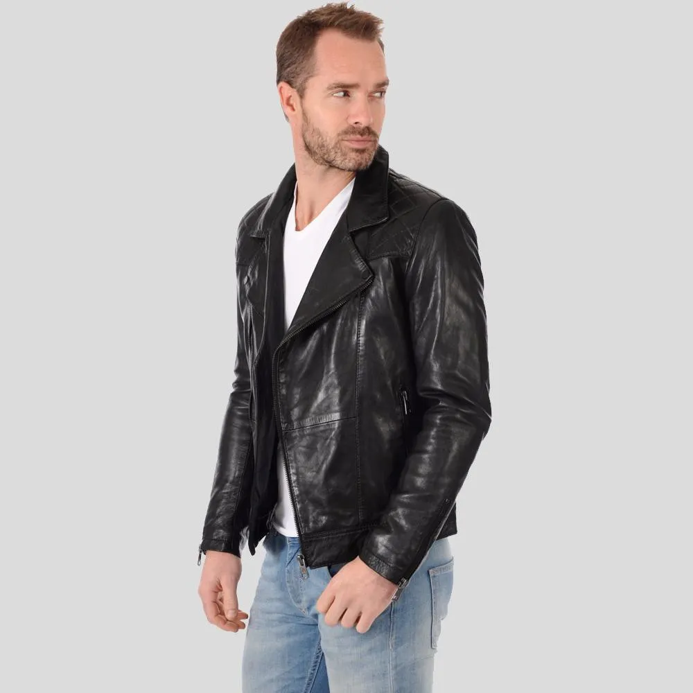 Arthur Black Biker Leather Jacket for Men