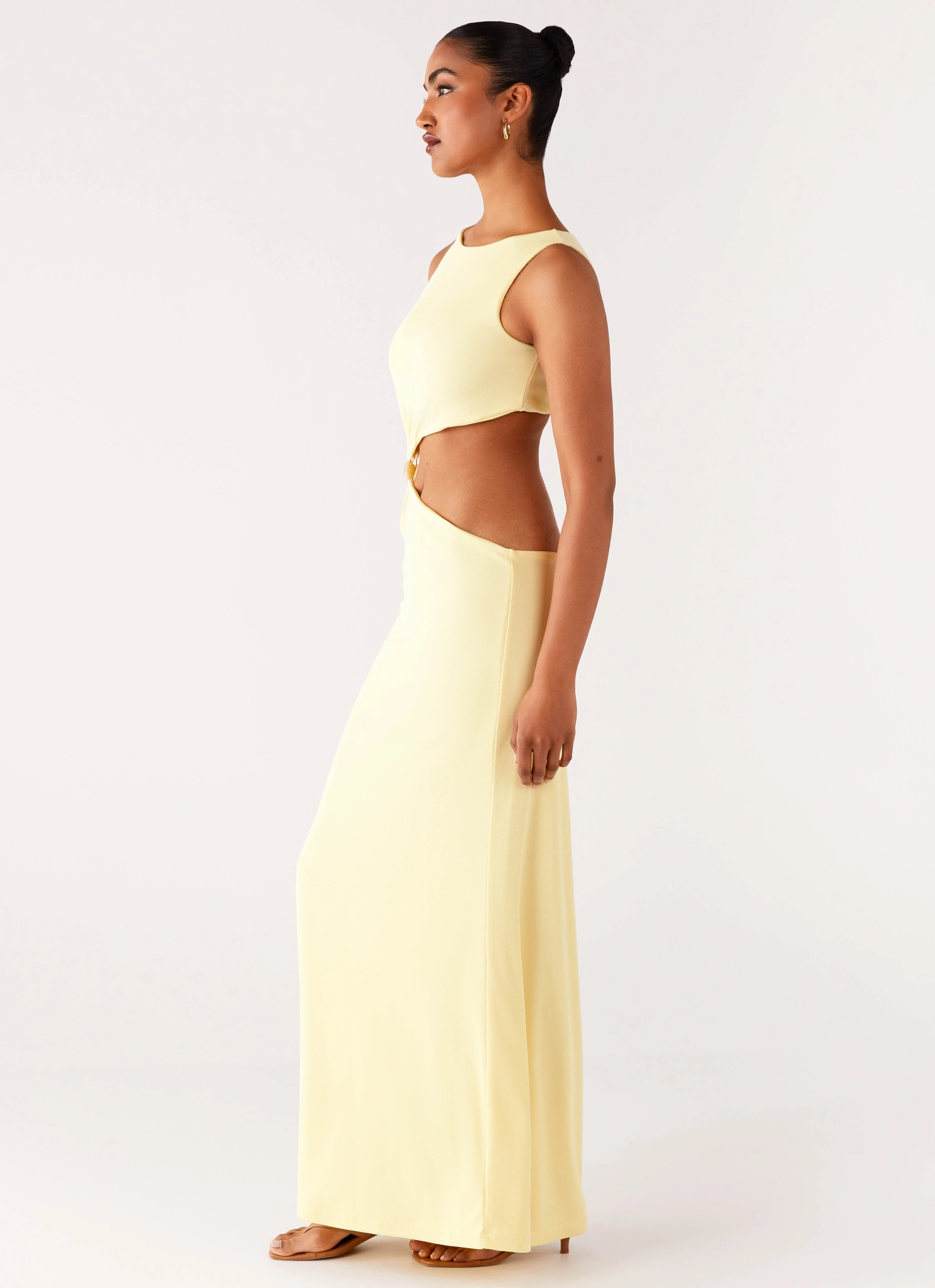 Aruba Hardware Maxi Dress - Yellow Chilly Weather Comfort