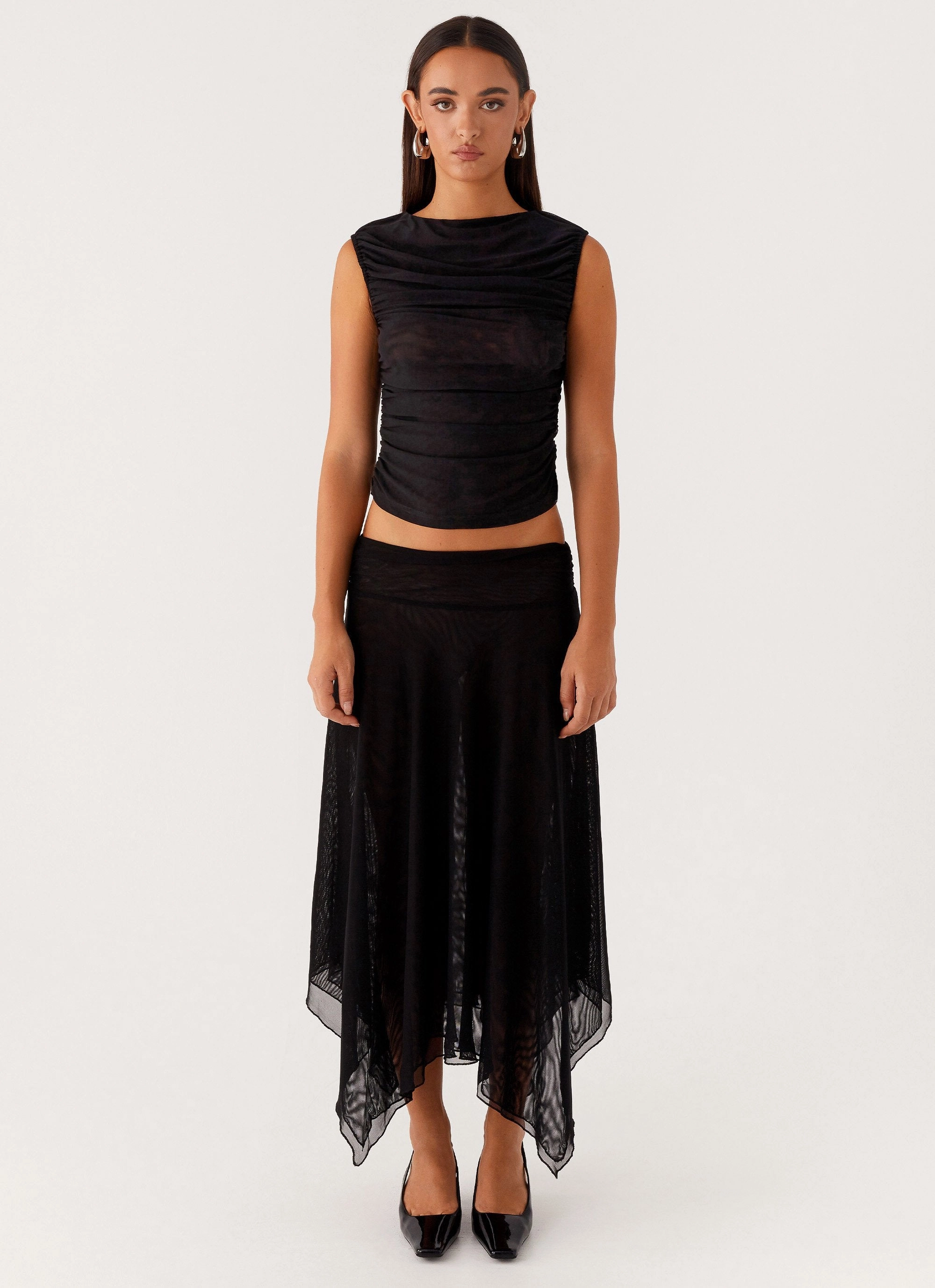 Arwen Midi Skirt - Black Wearable Art