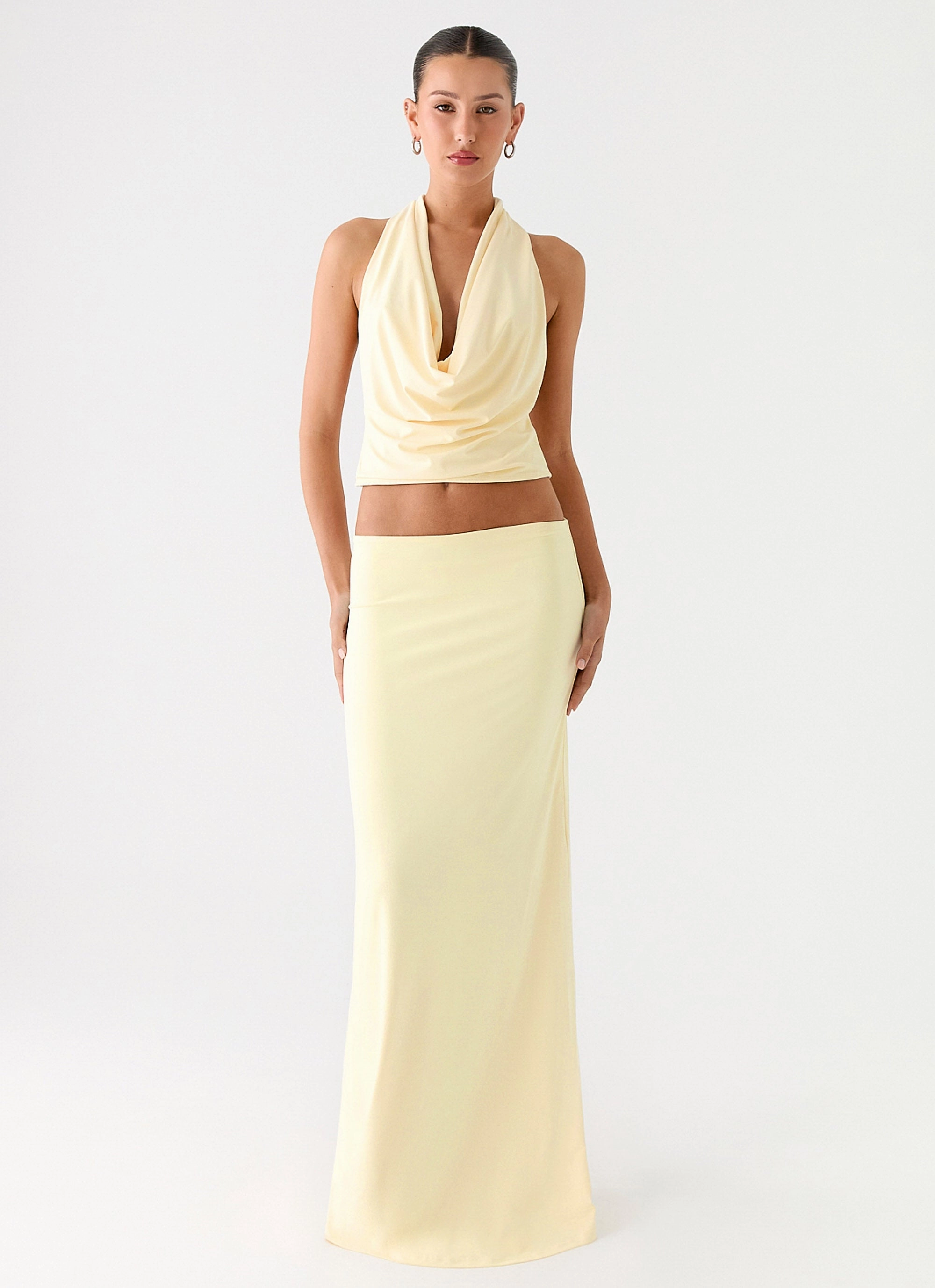 Ashi Maxi Skirt - Yellow Quick Dry Fit
