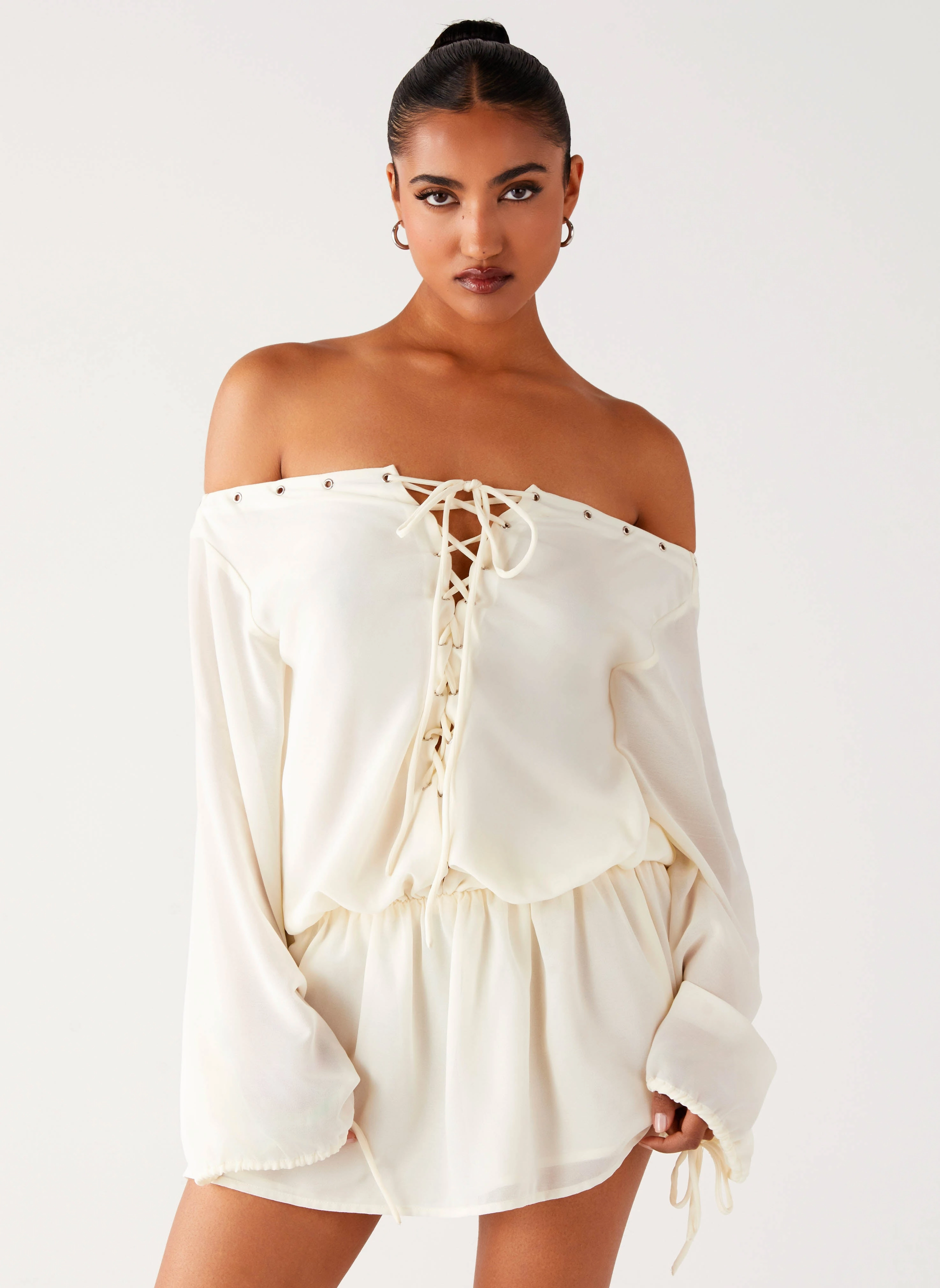 Day Love Refined Line Astaria Mini Dress - Ivory