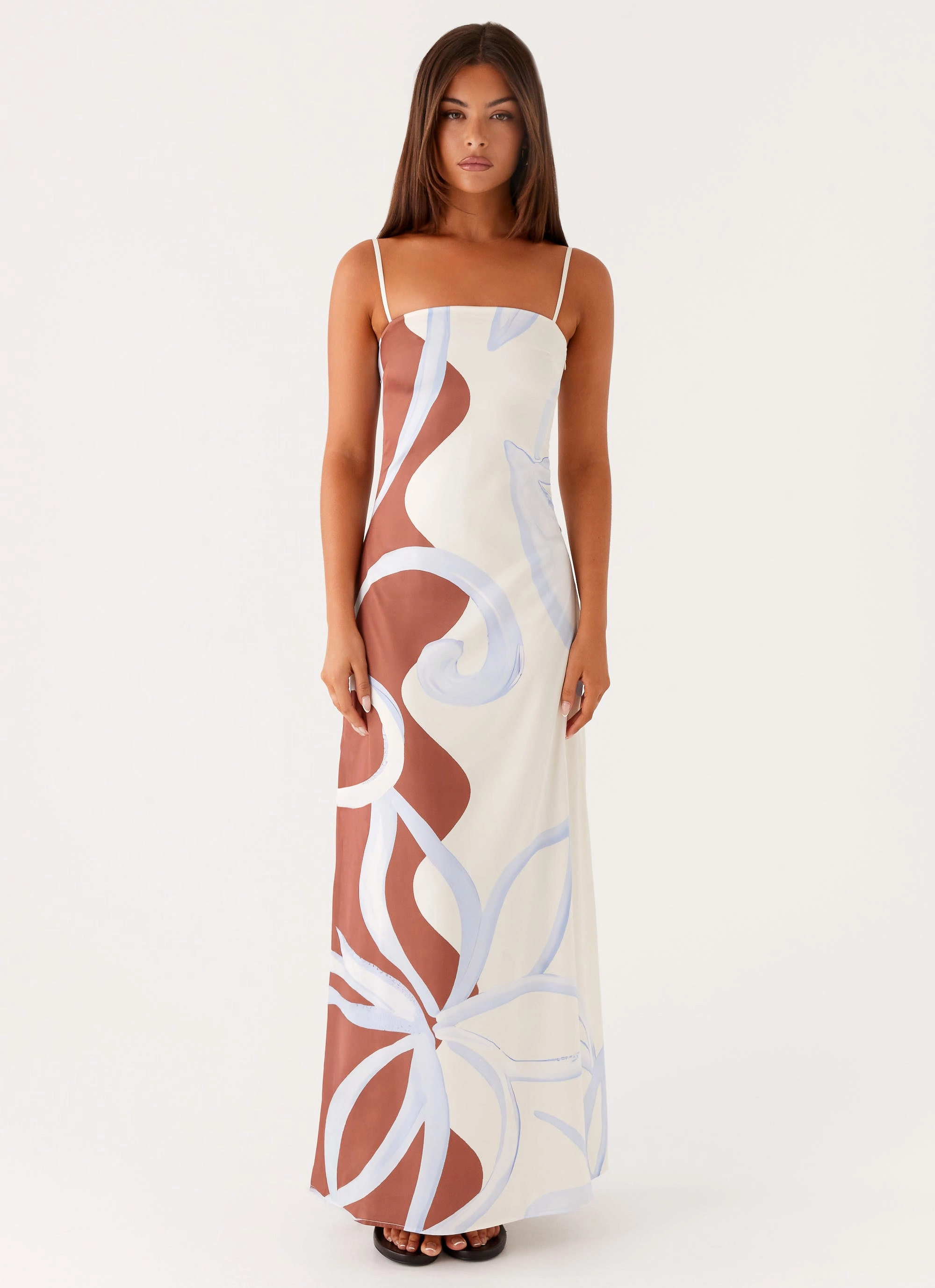 Nature Glow Aster Bloom Maxi Dress - Bloom Wave Print