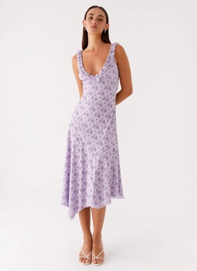 Asteri Midi Dress - Lavender Meadow Layer Safe
