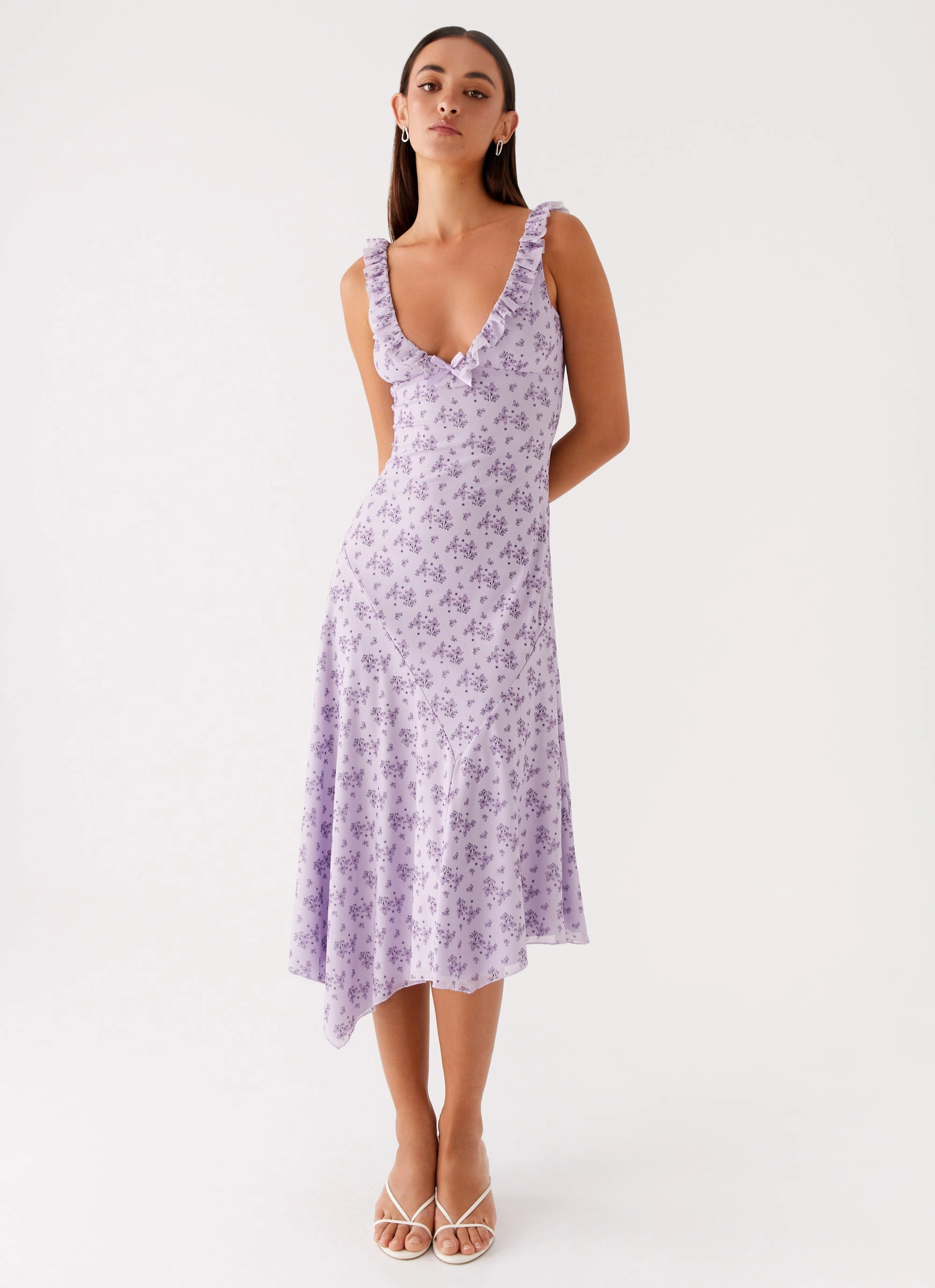 Asteri Midi Dress - Lavender Meadow Layer Safe