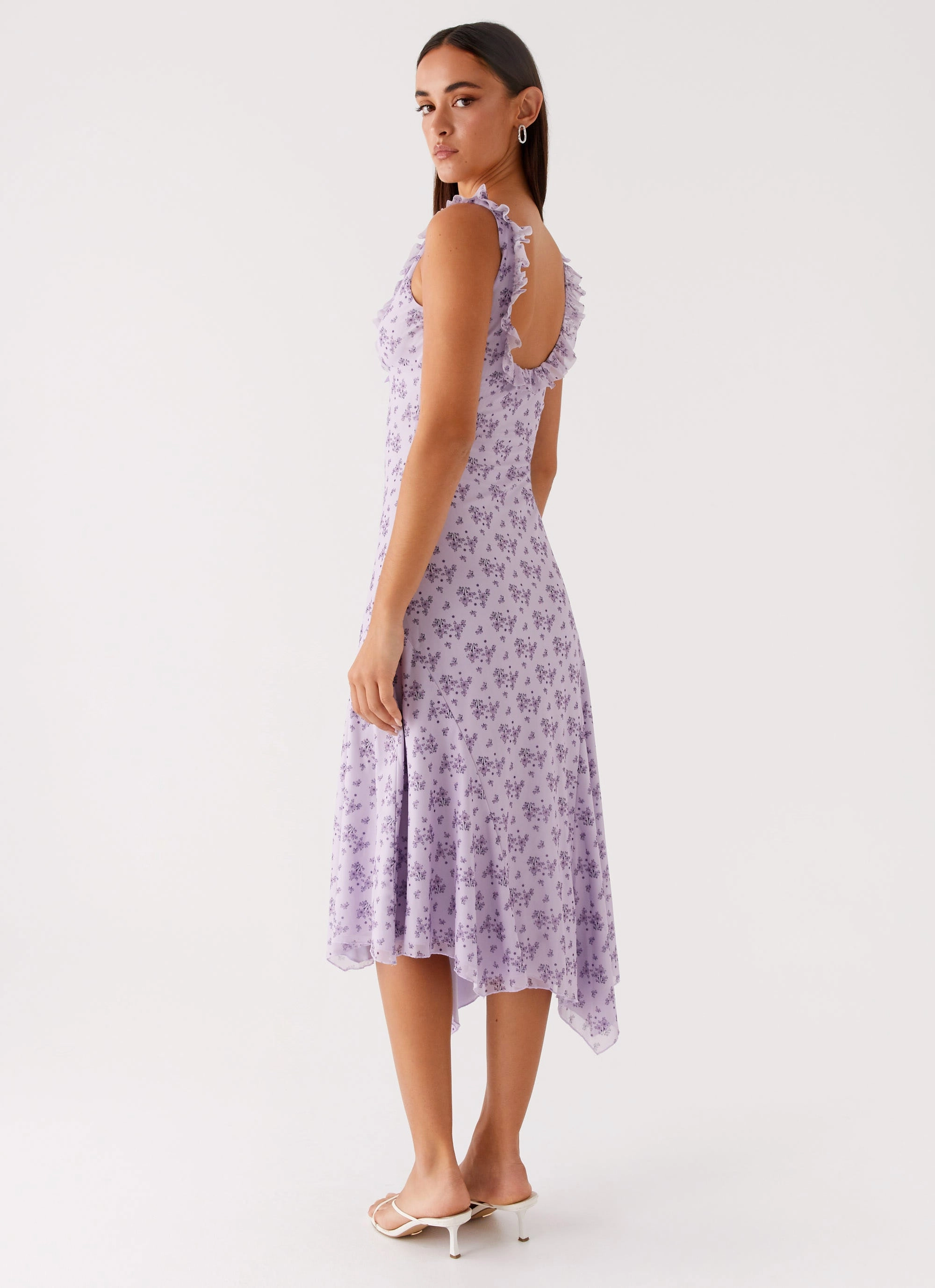 Asteri Midi Dress - Lavender Meadow Grace Base