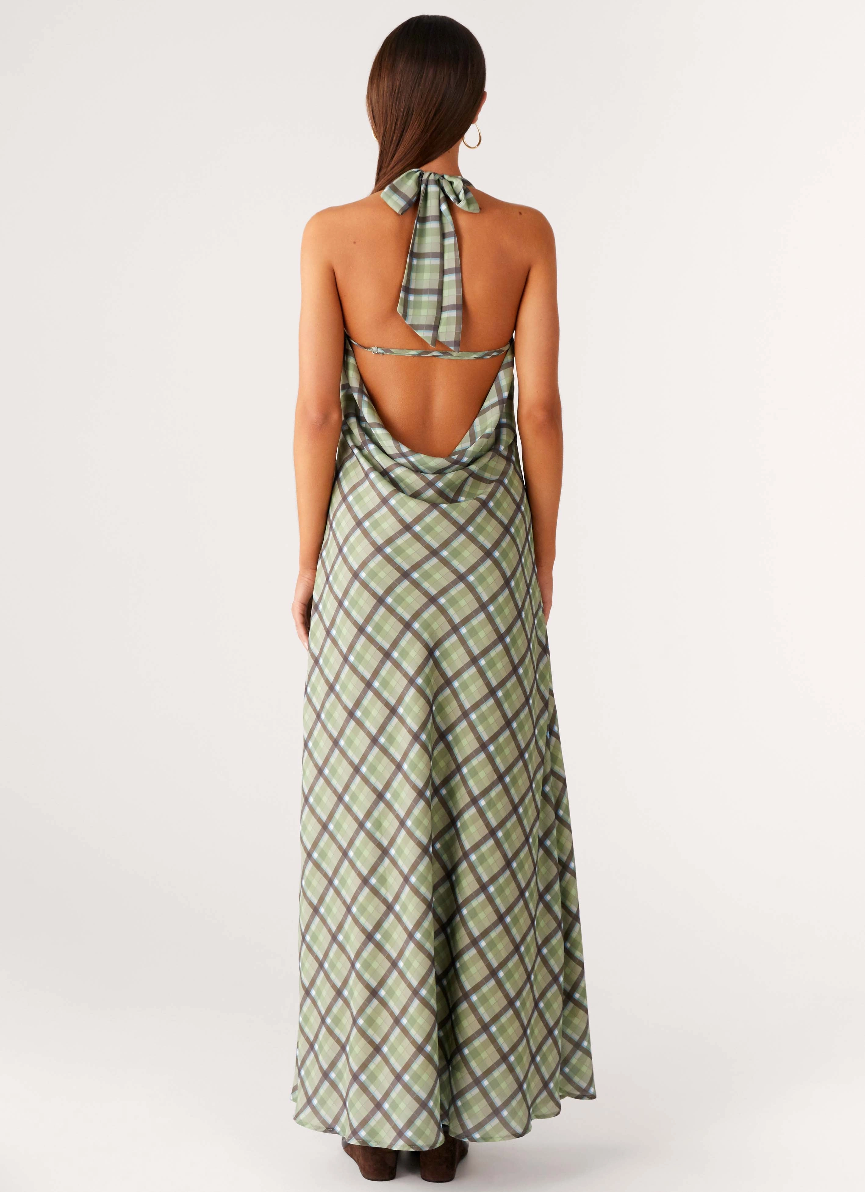 All Fitwear Coralie Maxi Dress - Cedar Check