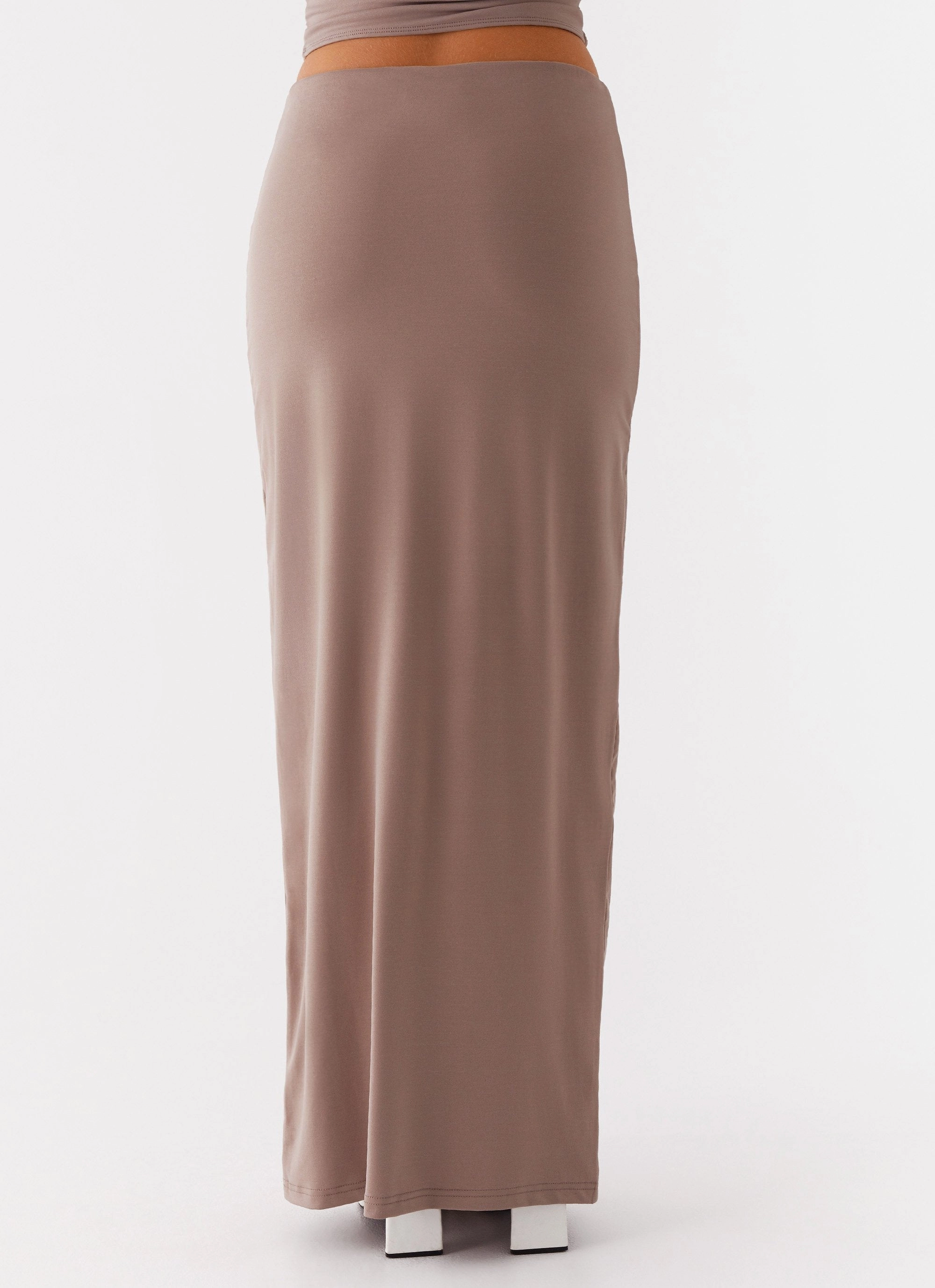 Solace Soul Maxi Skirt - Taupe Modern Design