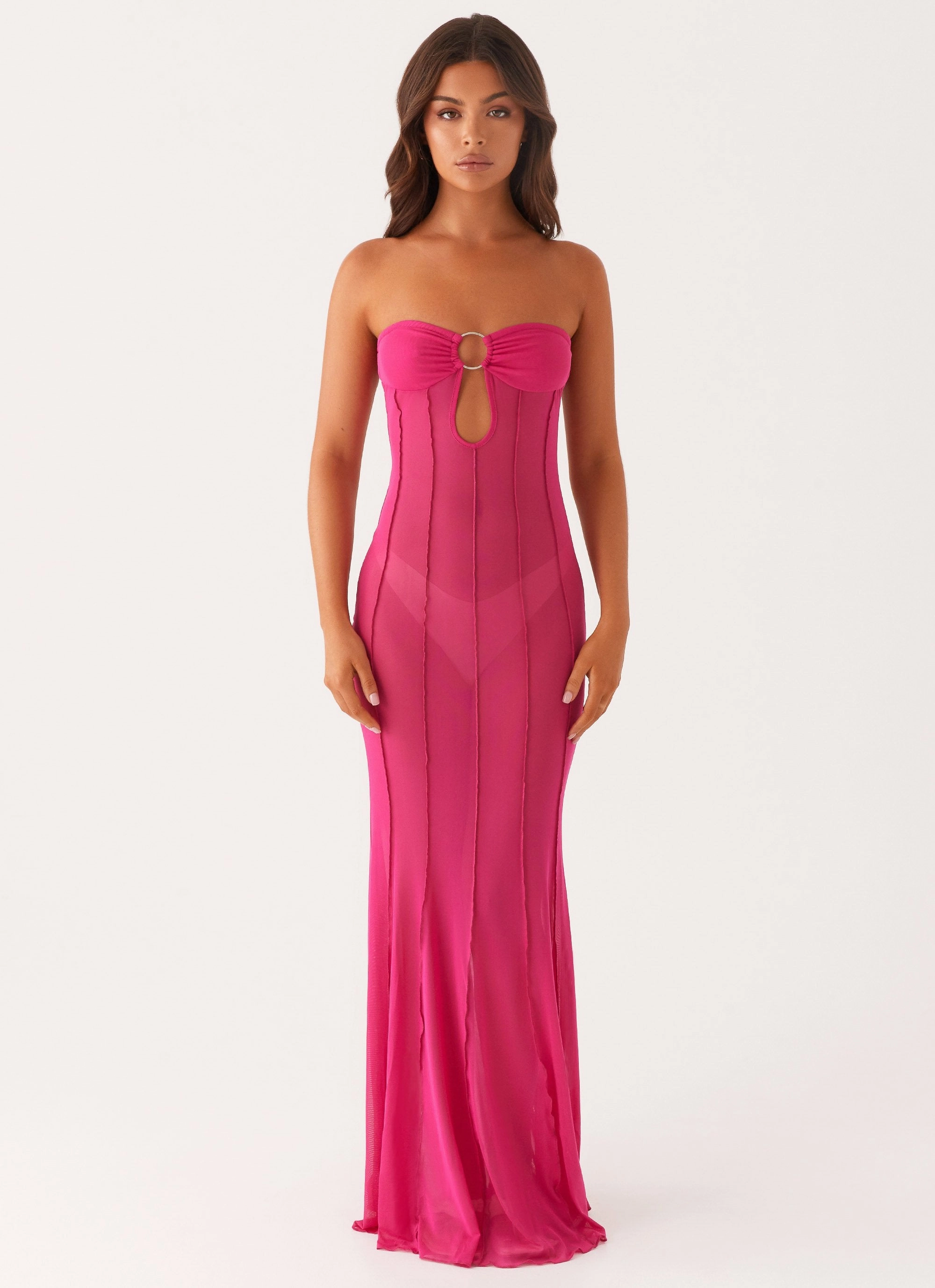Grace Glow Poised Vibe Kennedy Maxi Dress - Fuchsia