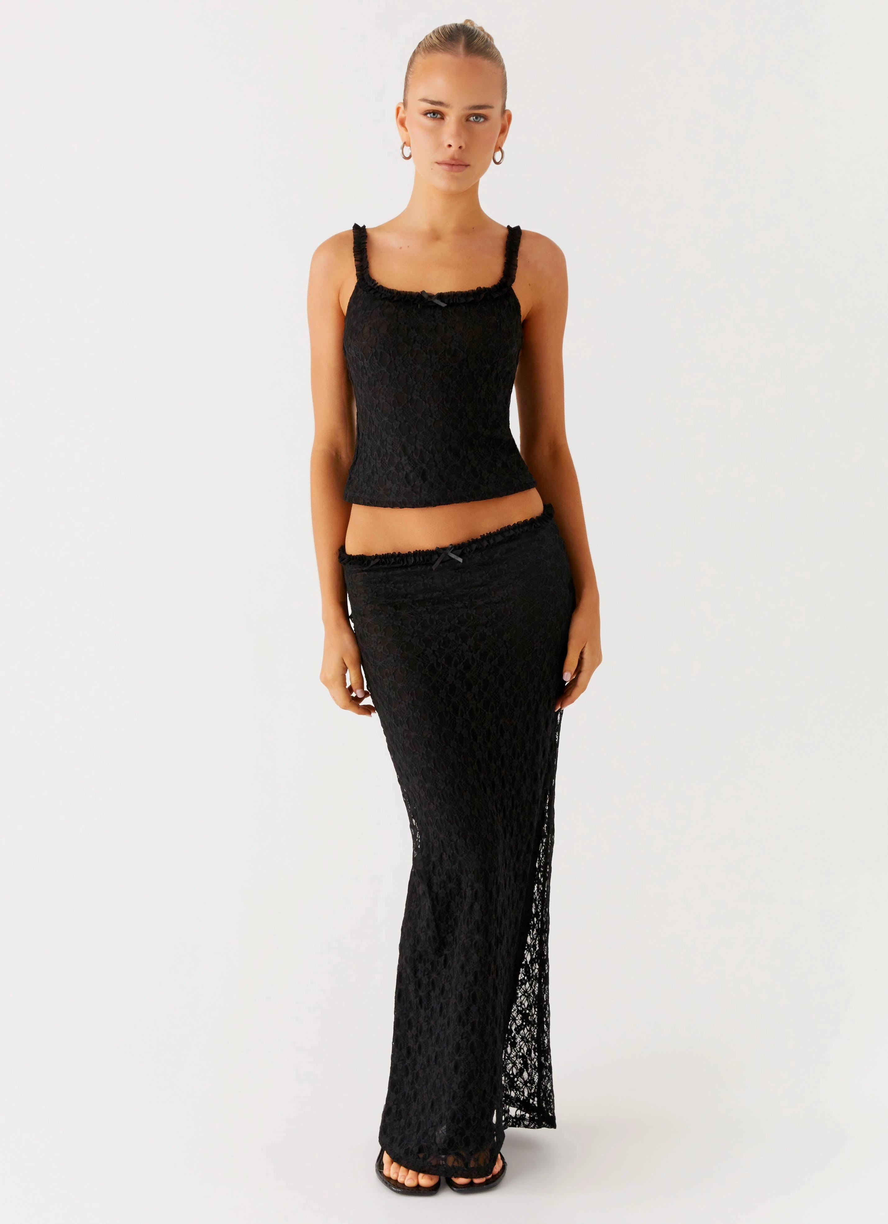 Cozy Touch Sporty Appeal Ophira Maxi Skirt - Black