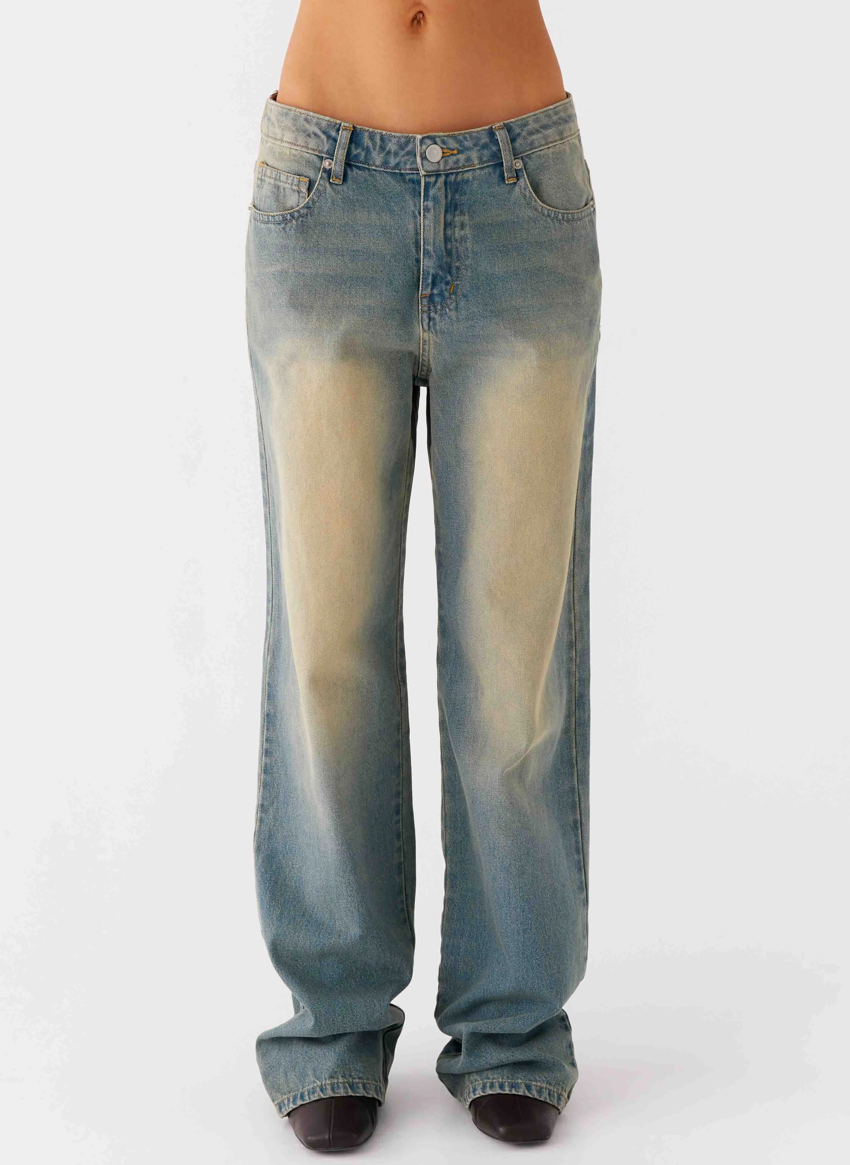 San Diego Straight Leg Jeans - Blue Wash Light Fit Wear