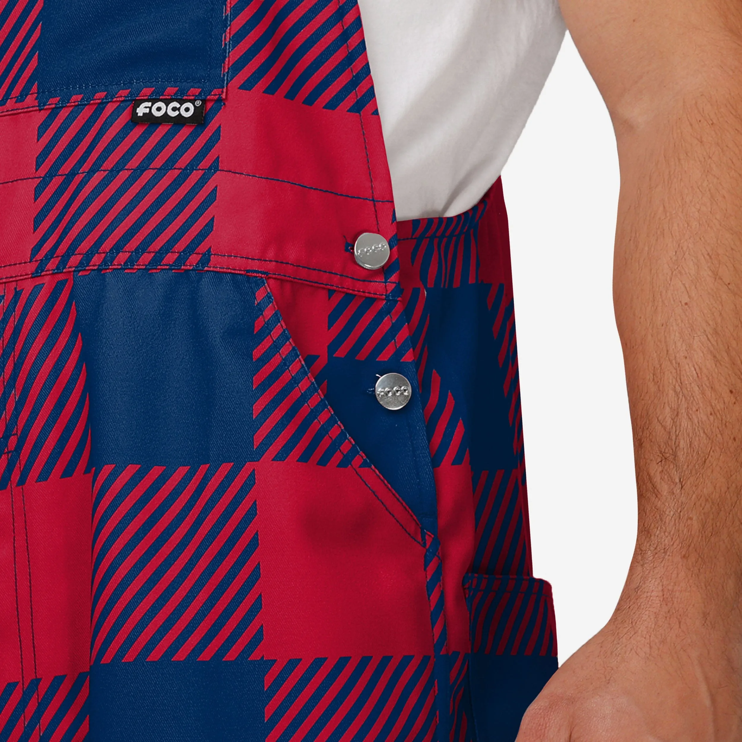 Atlanta Braves Mens Plaid Bib Overalls