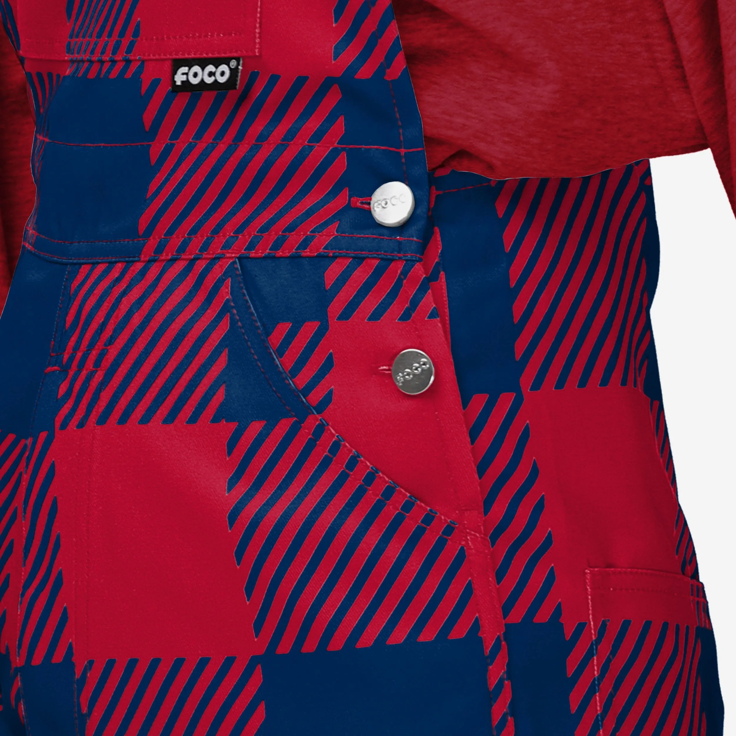 Atlanta Braves Womens Plaid Bib Overalls