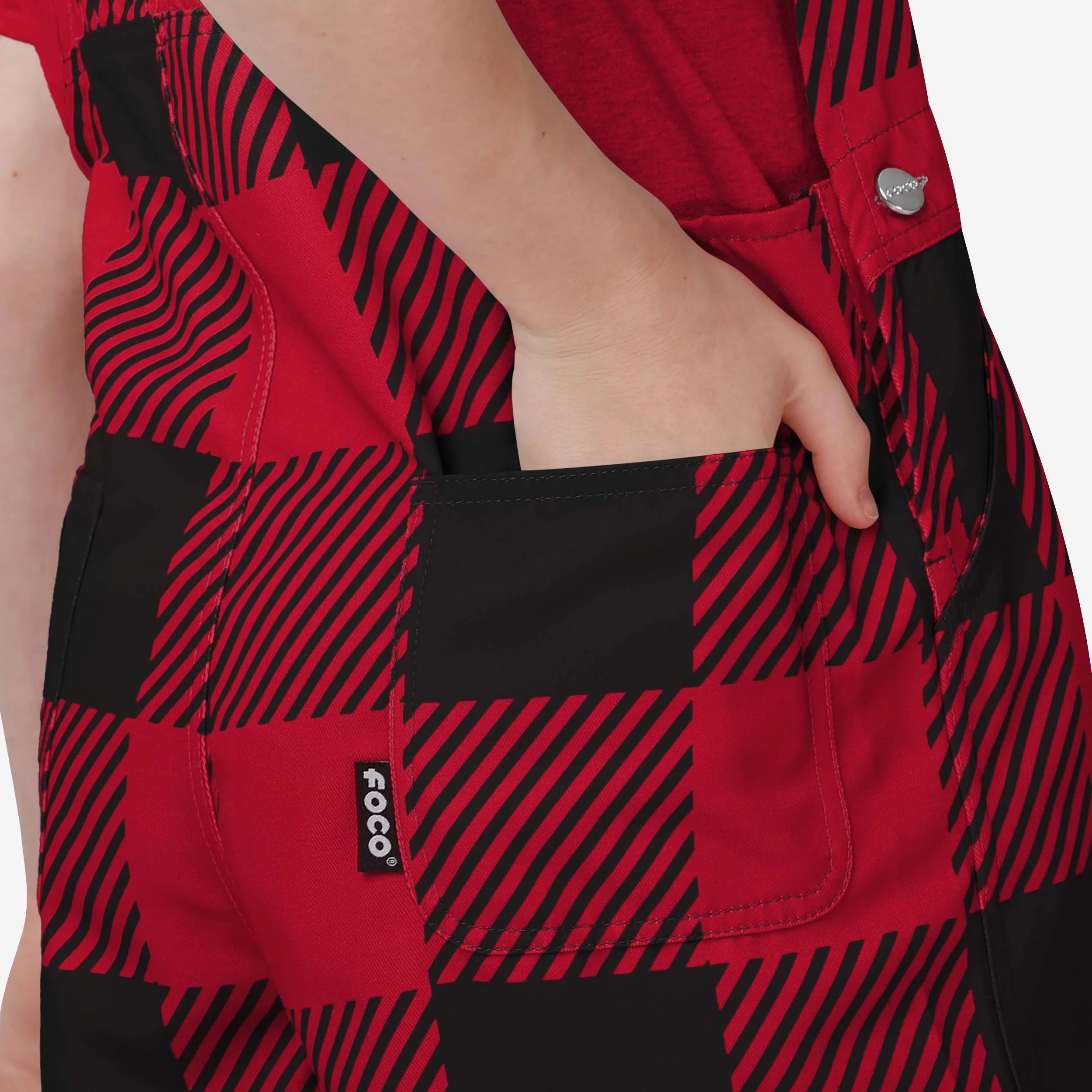 Atlanta Falcons Youth Plaid Bib Overalls