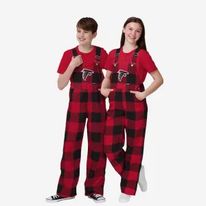 Atlanta Falcons Youth Plaid Bib Overalls