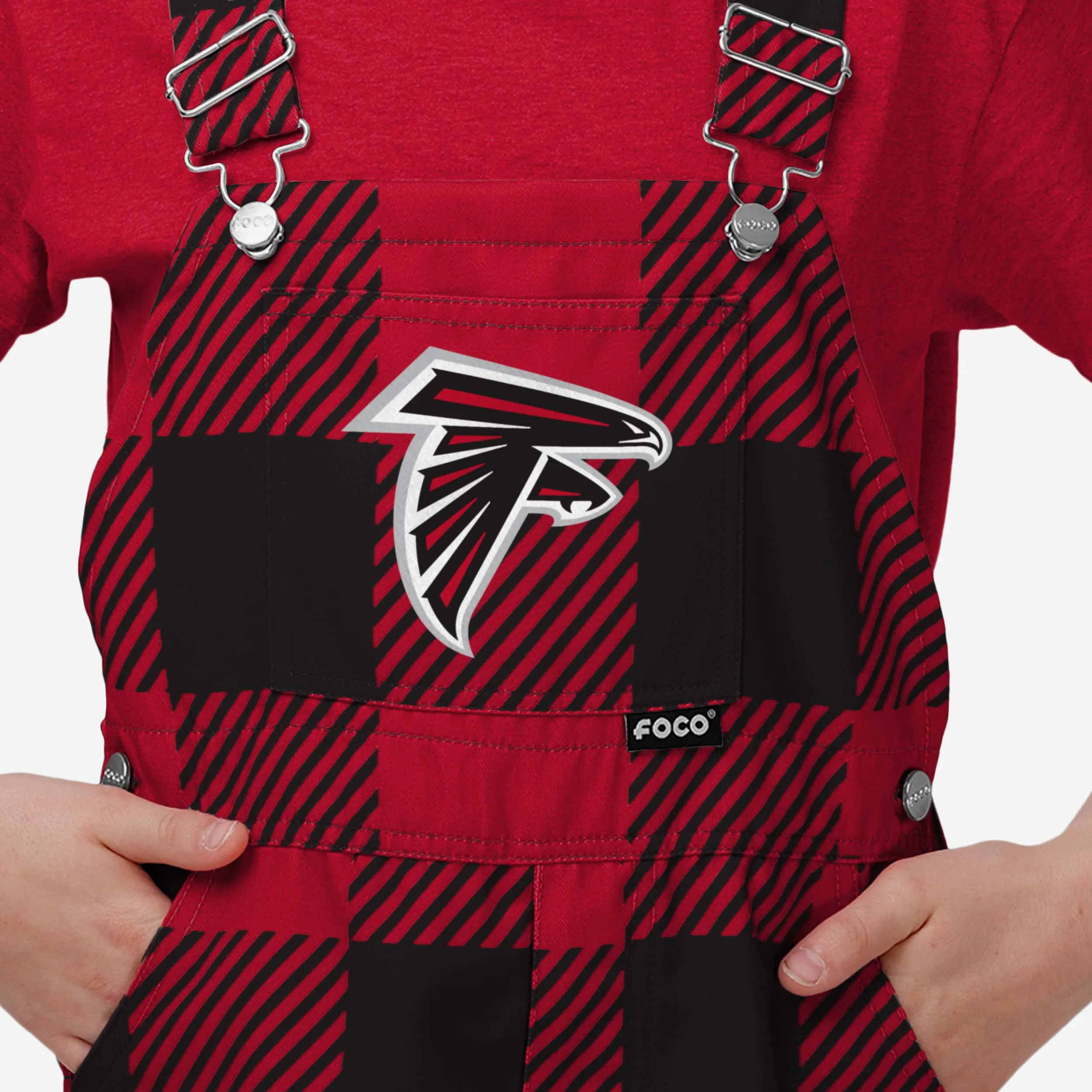 Atlanta Falcons Youth Plaid Bib Overalls