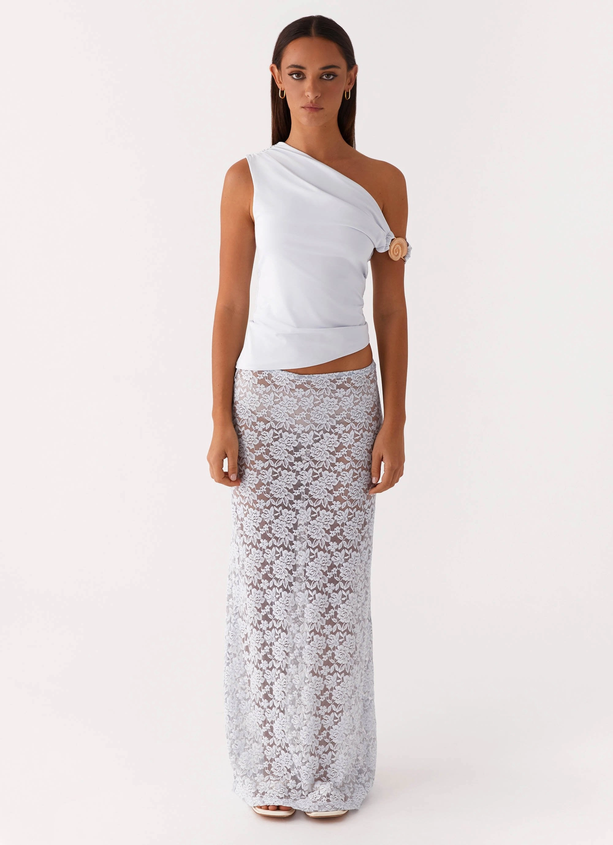 Atlas One Shoulder Top - Pale Blue DurableBlend