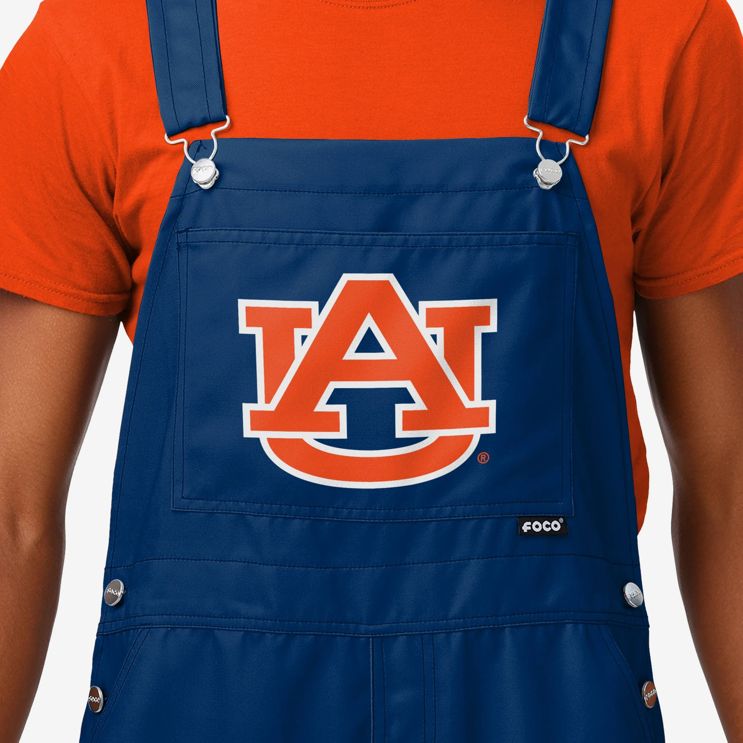 Auburn Tigers Mens Big Logo Bib Overalls