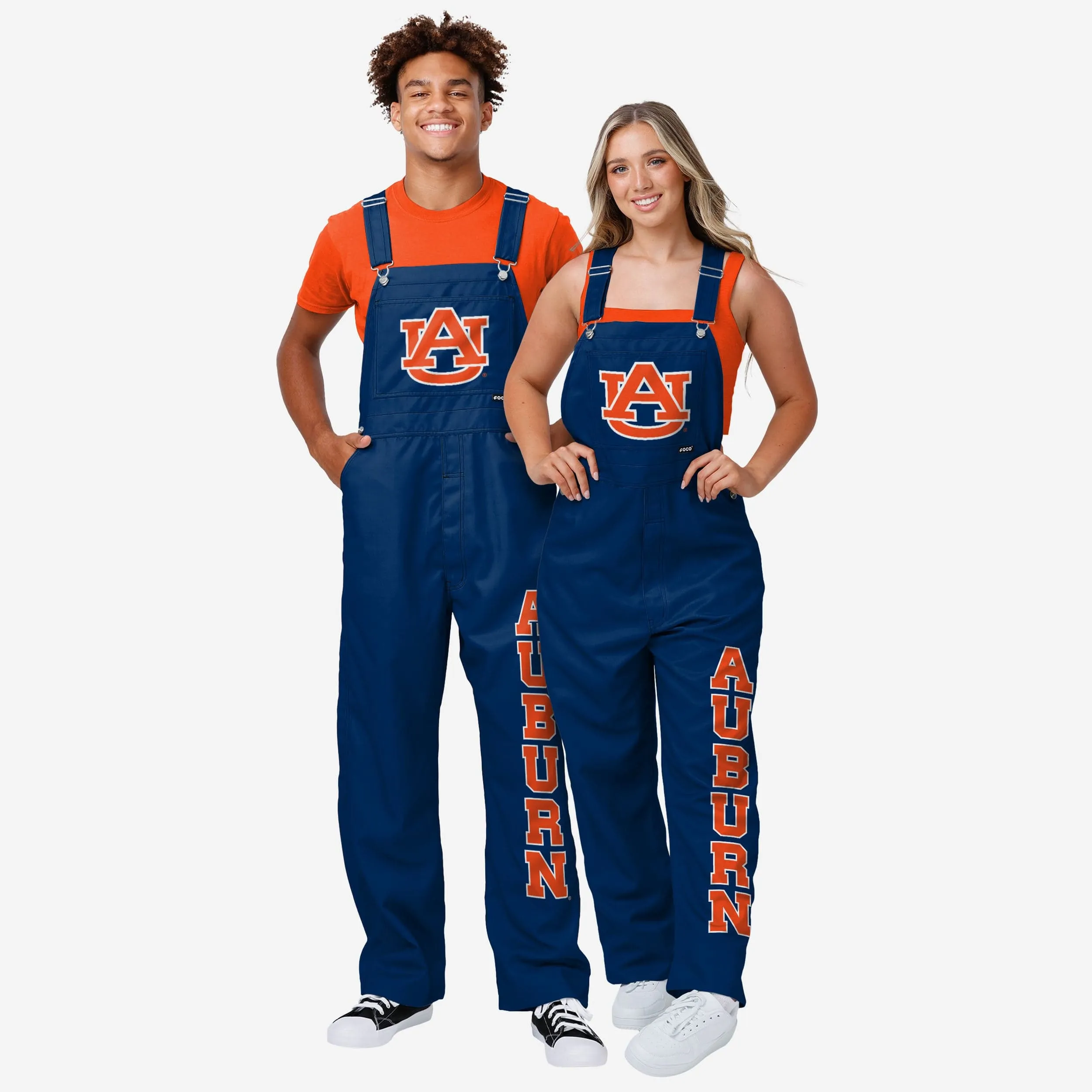 Auburn Tigers Mens Big Logo Bib Overalls