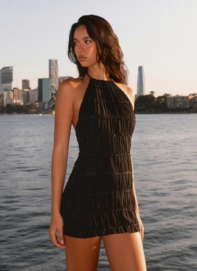 Fashionable Look Aullie Mini Dress - Black