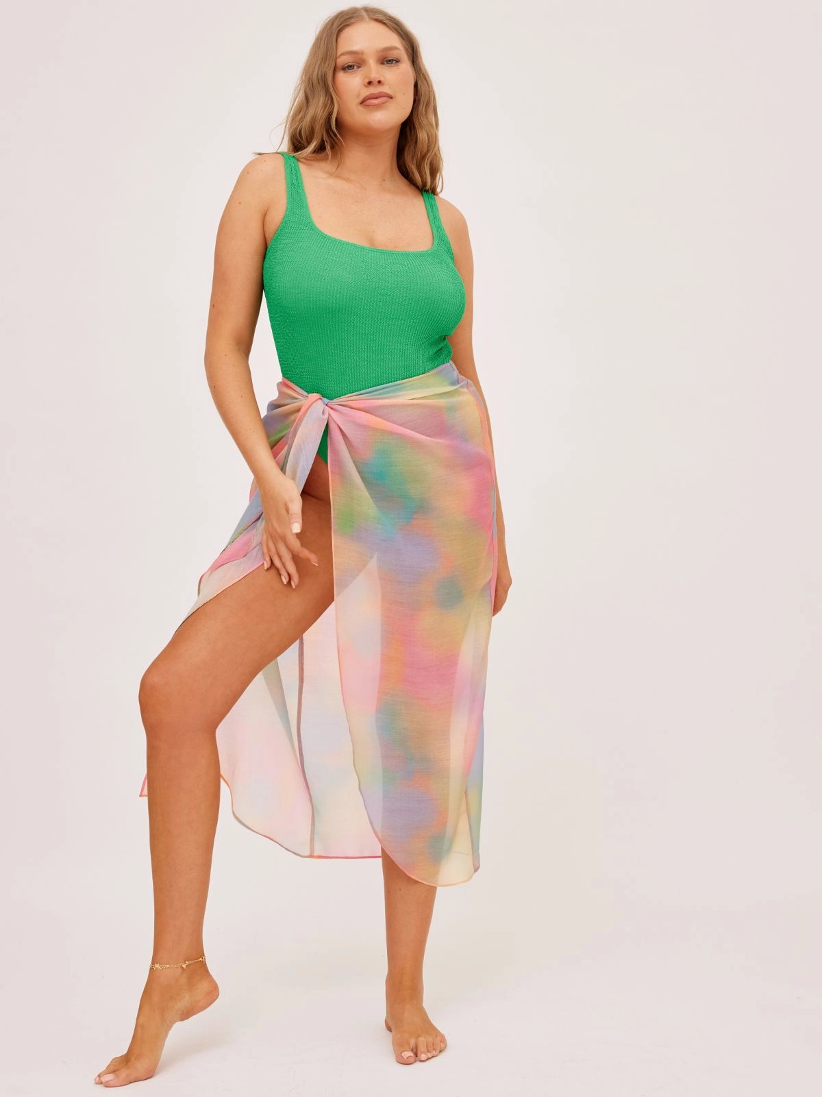 Aurelia Sheer Beach Sarong / Pastel Ombre Breathable
