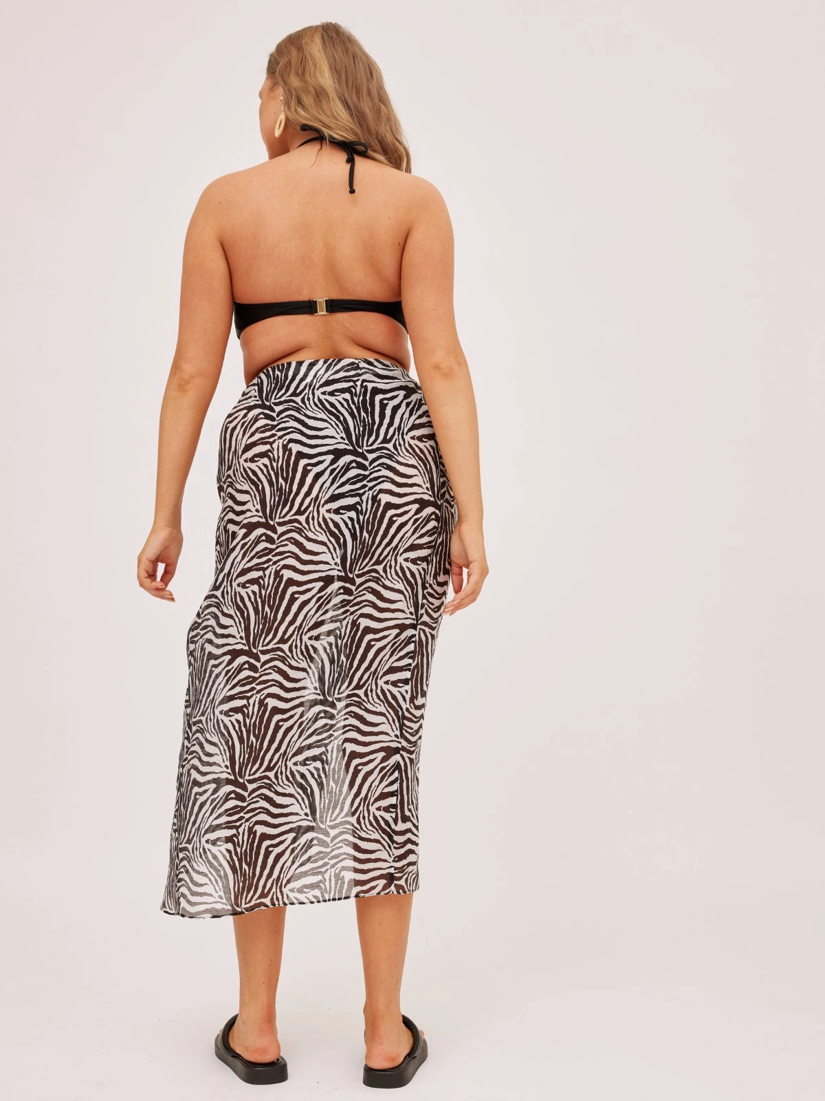 Aurelia Sheer Beach Sarong / Zebra Breezy Style