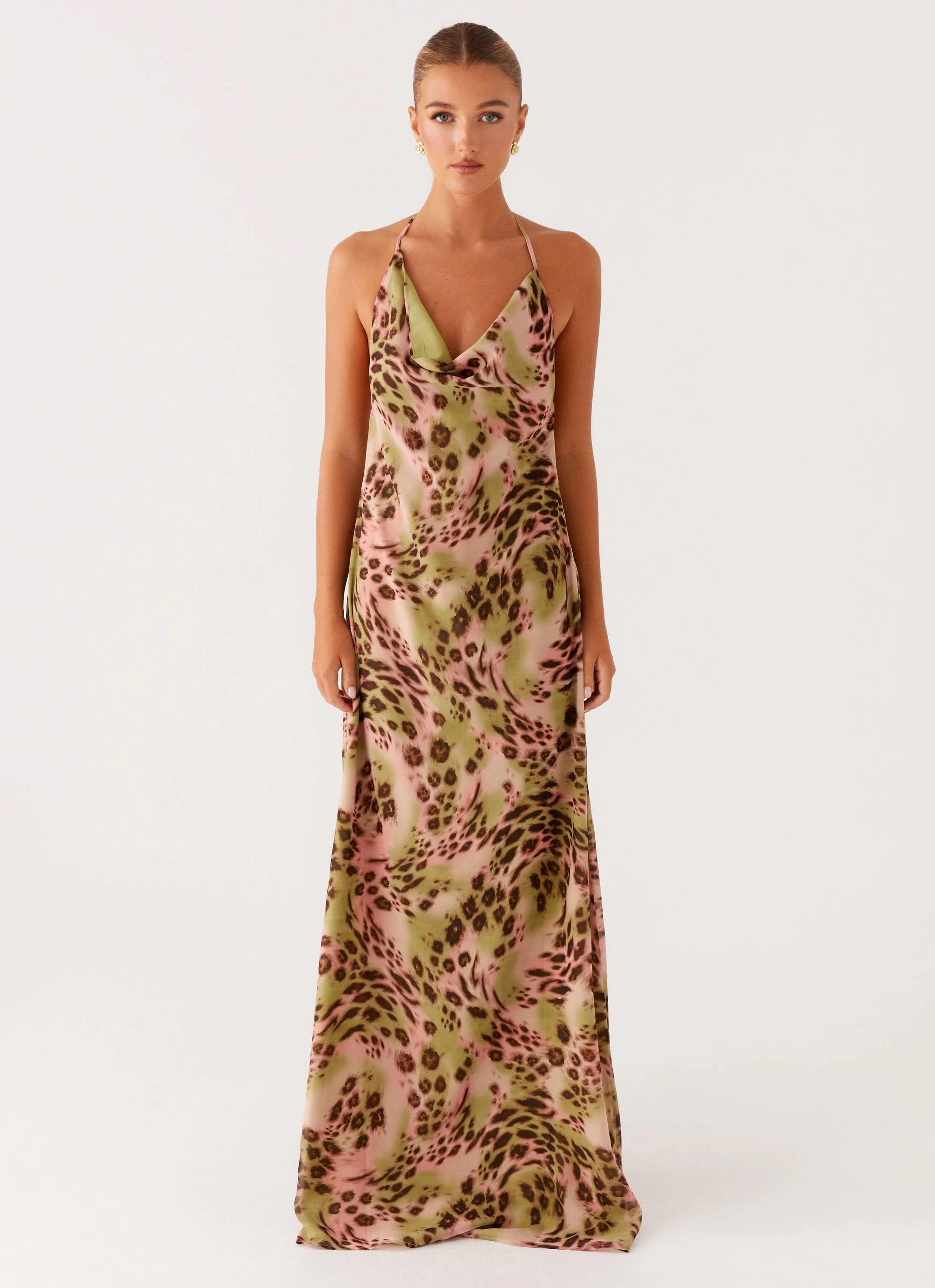 Austeja Maxi Dress - Swirl Leo Solid-color Lightweight