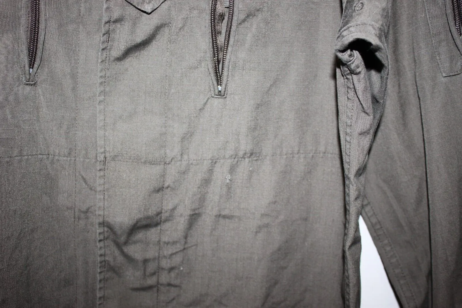 Austrian Military Army Combat Field Mountain Jacket Shirt BDU Cargo Rip-Stop OD