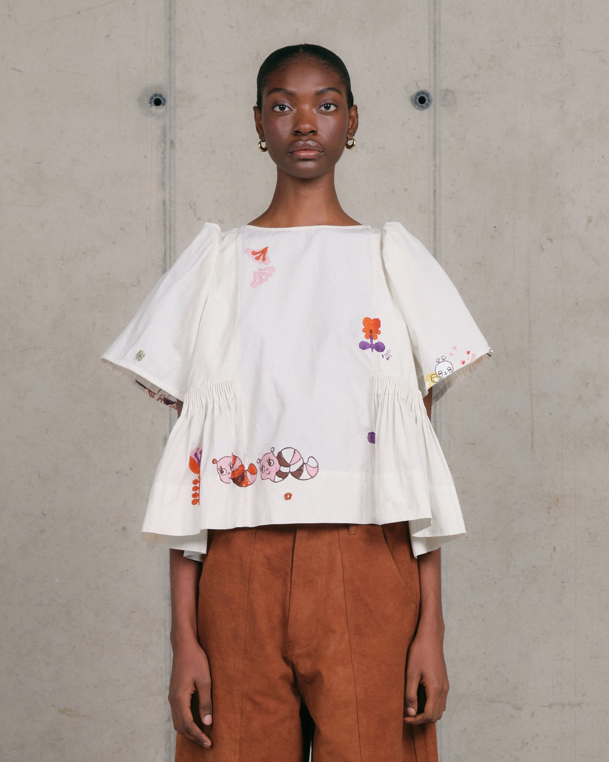 Ramson Top - Ecru Earth Trip Urban Look Chic and Stylish