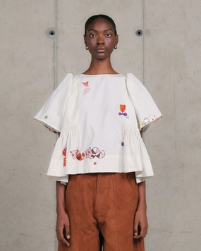 Ramson Top - Ecru Earth Trip Urban Look Chic and Stylish