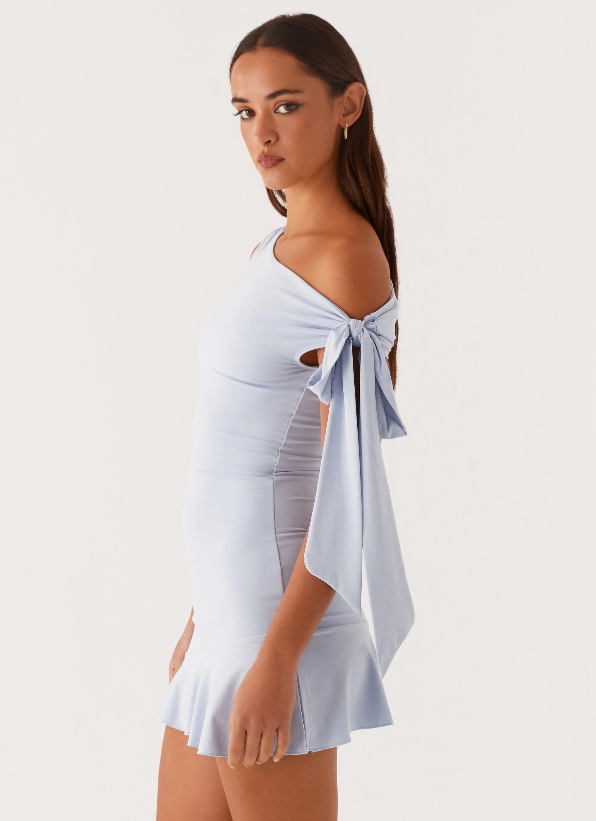 Feminine empire waist dress Palm House Mini Dress - Blue