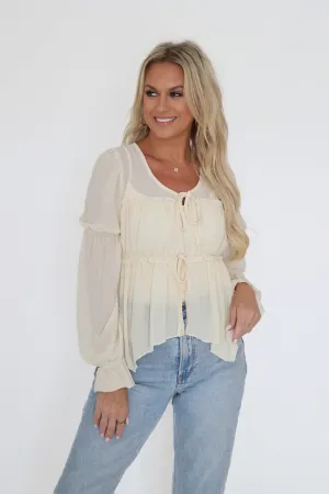 Breathable Tank Elegant Blouse Ava Tie Front Blouse