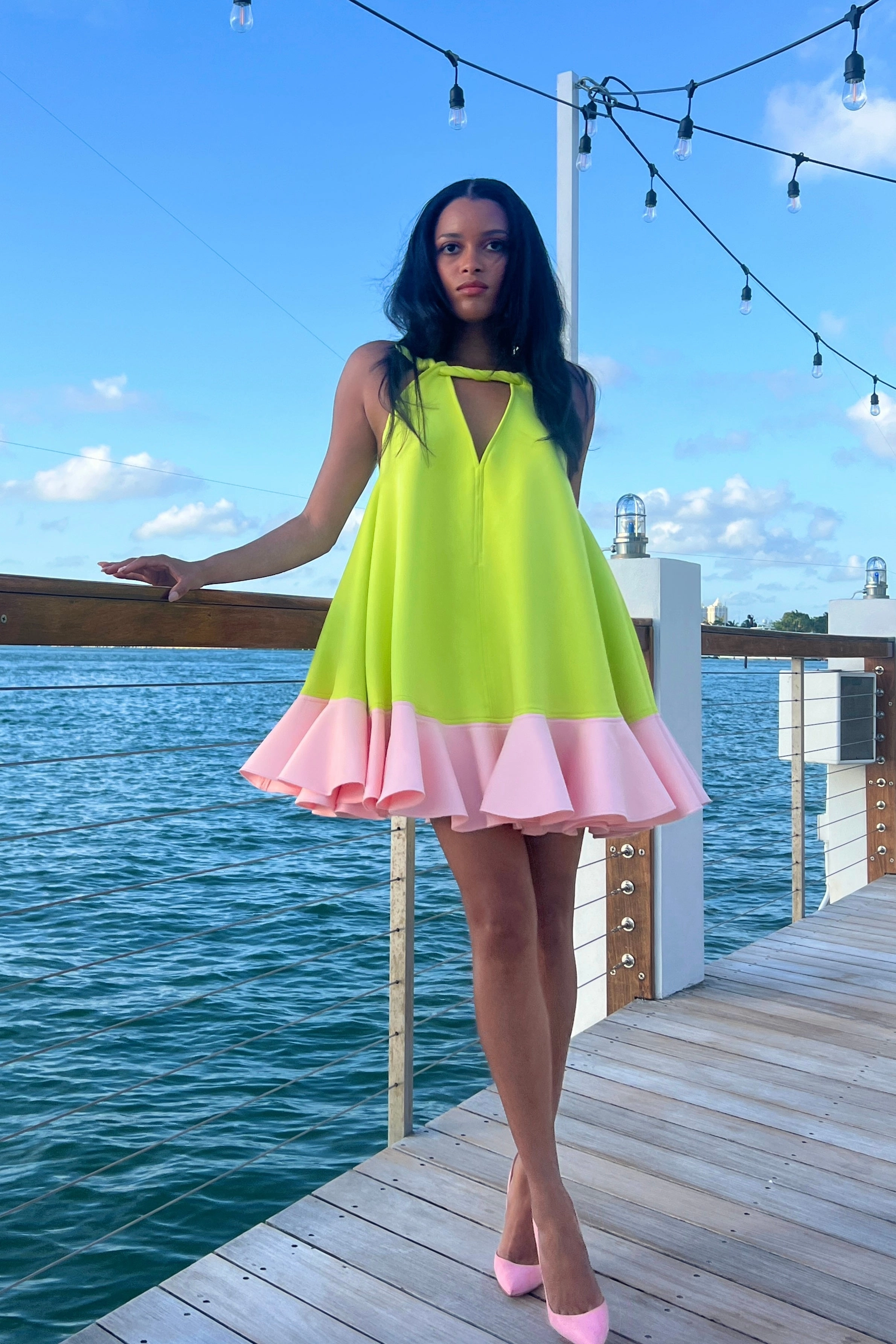 Subtle Charm Ava Dress Crystal Rose