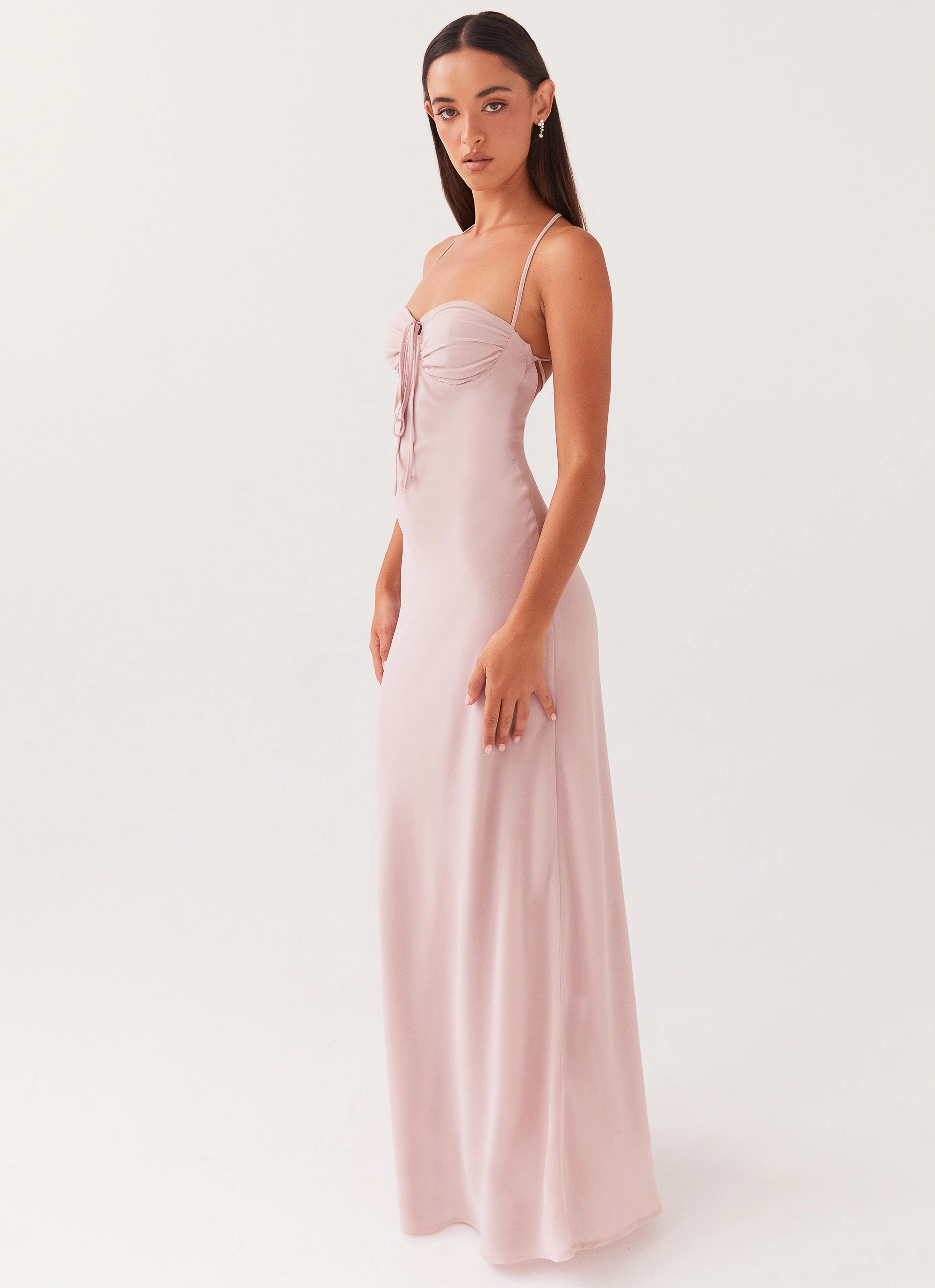 Aveline Maxi Dress - Mauve Tonal-Stitching