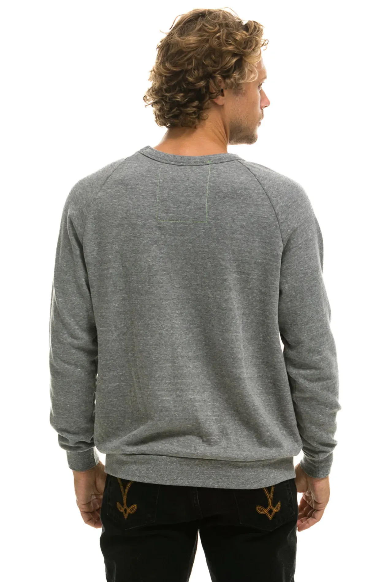 AVIATOR NATION UNISEX LOGO SWEATSHIRT -HEATHER GREY