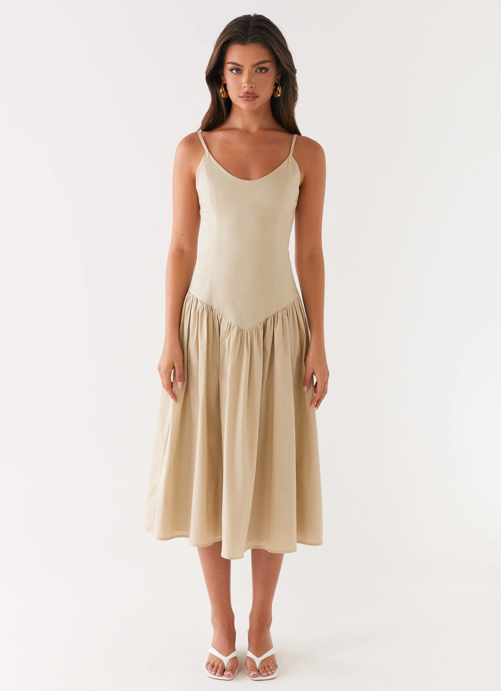 Azalea Midi Dress - Beige Formal Occasion Fit For All