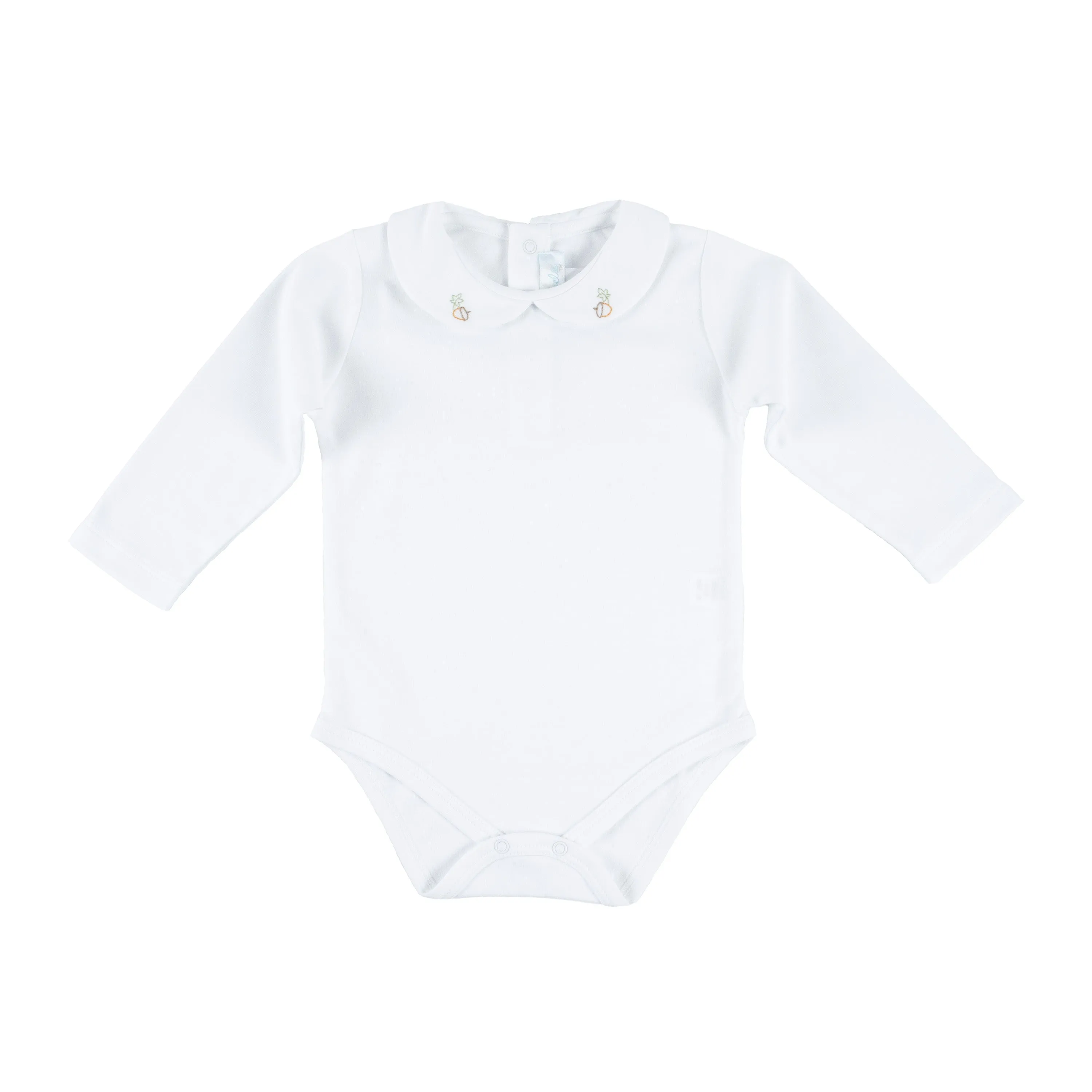 Baby Boy Acorn Pima Cotton Long Sleeve Onesie